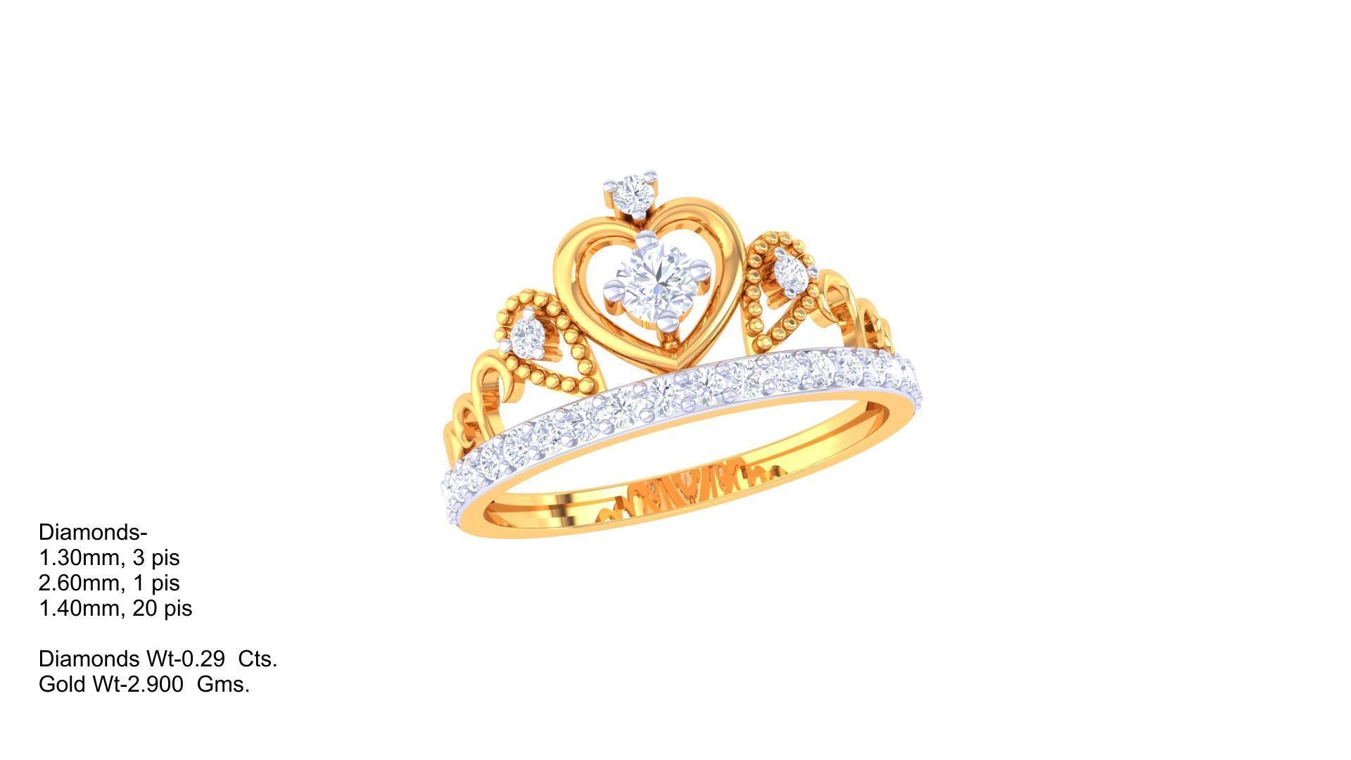 Crown Ring - 2 3D print model_1