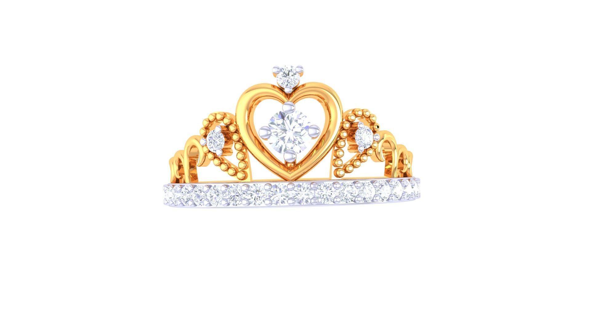 Crown Ring - 2 3D print model_2