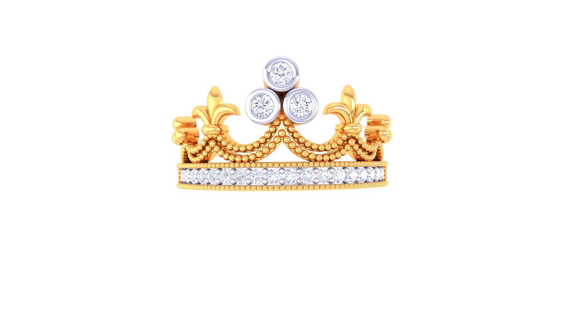 Crown Ring - 15 3D print model_2