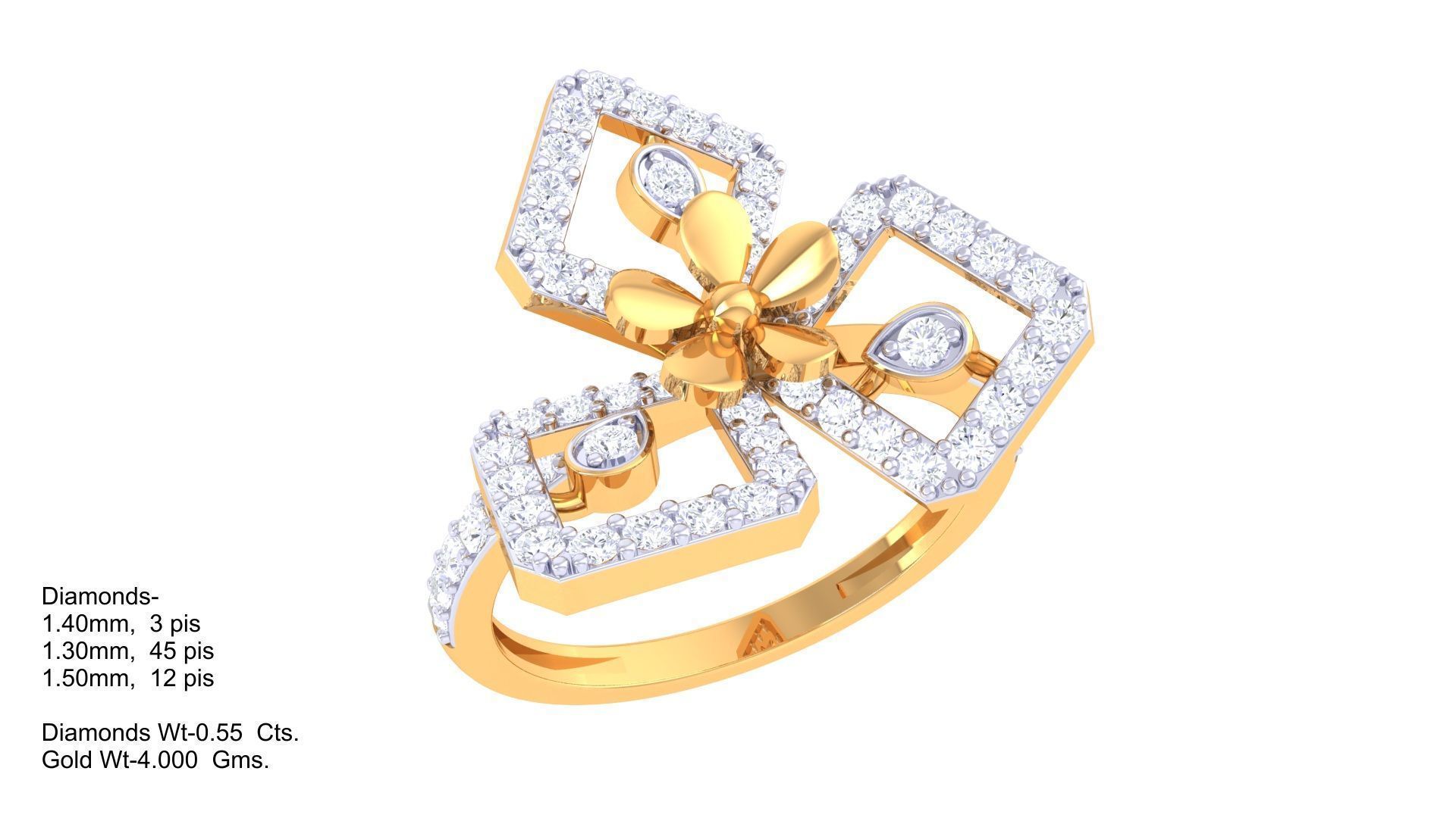 Cocktail Ring - 4 3D print model_1