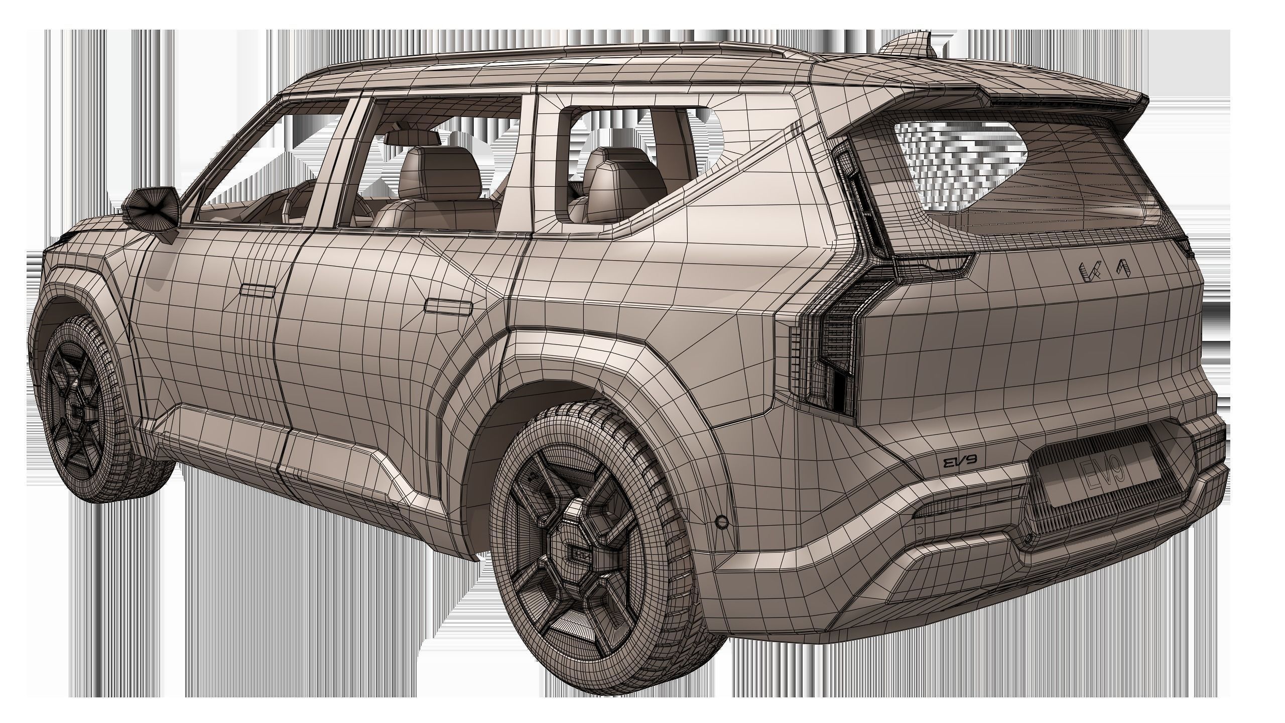 Kia EV9 2024 3D model_16