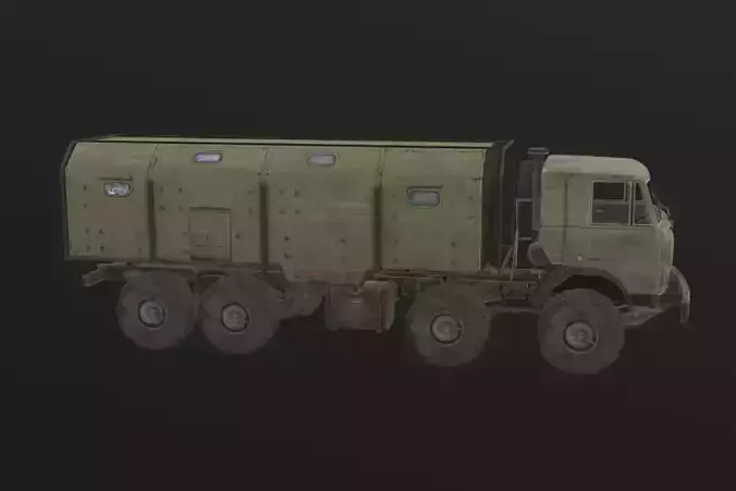 Kamaz Cabin Low-poly 3D model