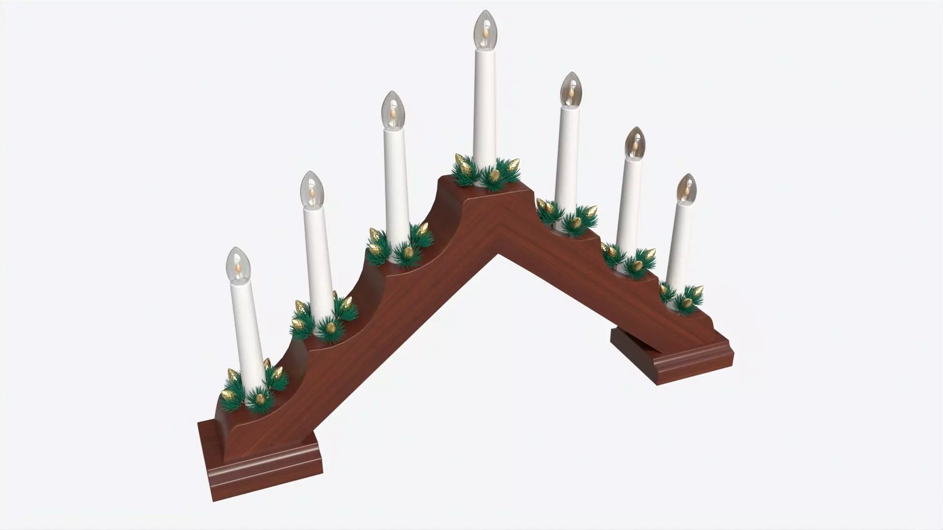 Advent 7-light Candlestick Arc 01 3D model