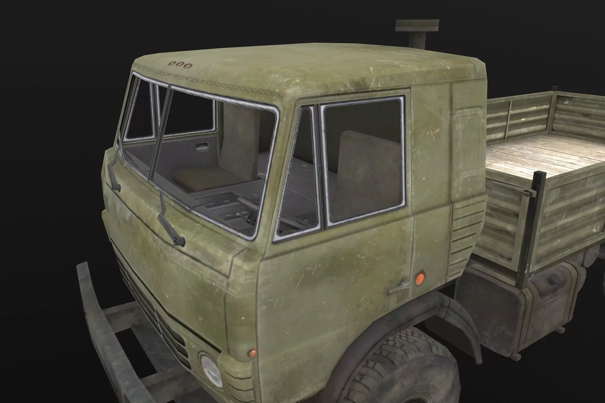 Kamaz Truck Low-poly 3D model