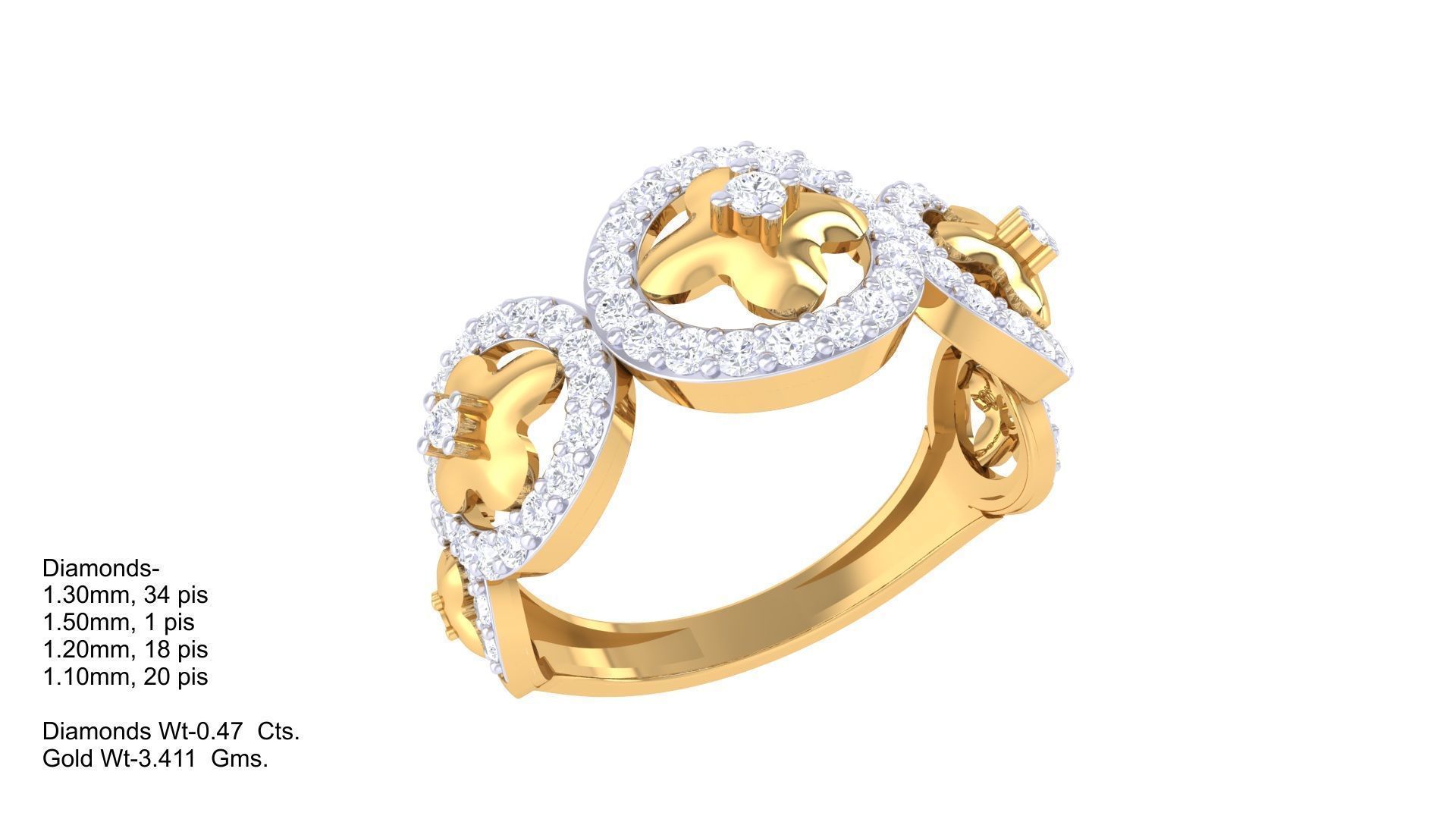 Diamond Ring - 6 3D print model_1