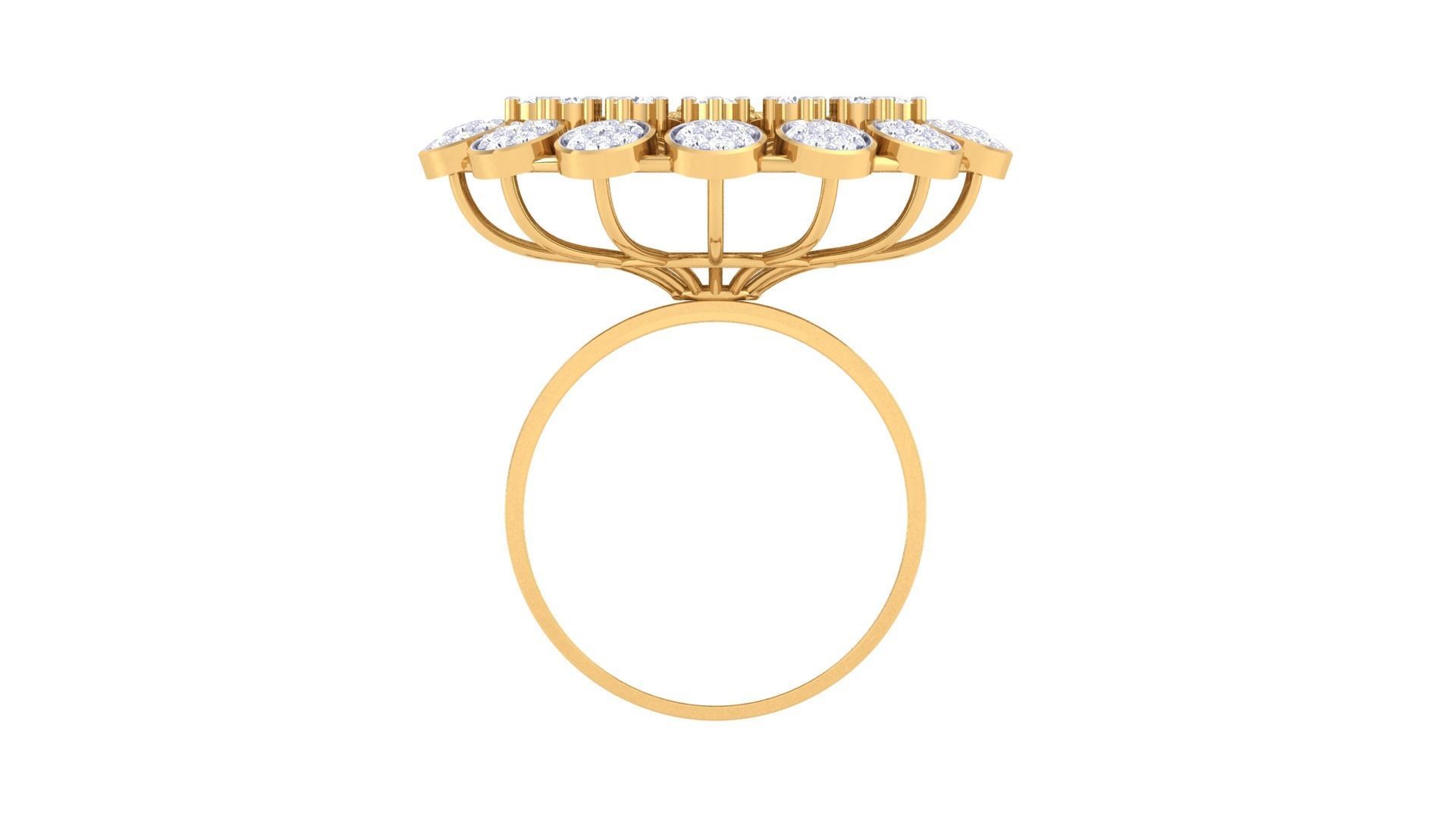 Cocktail Ring - 55 3D print model_3