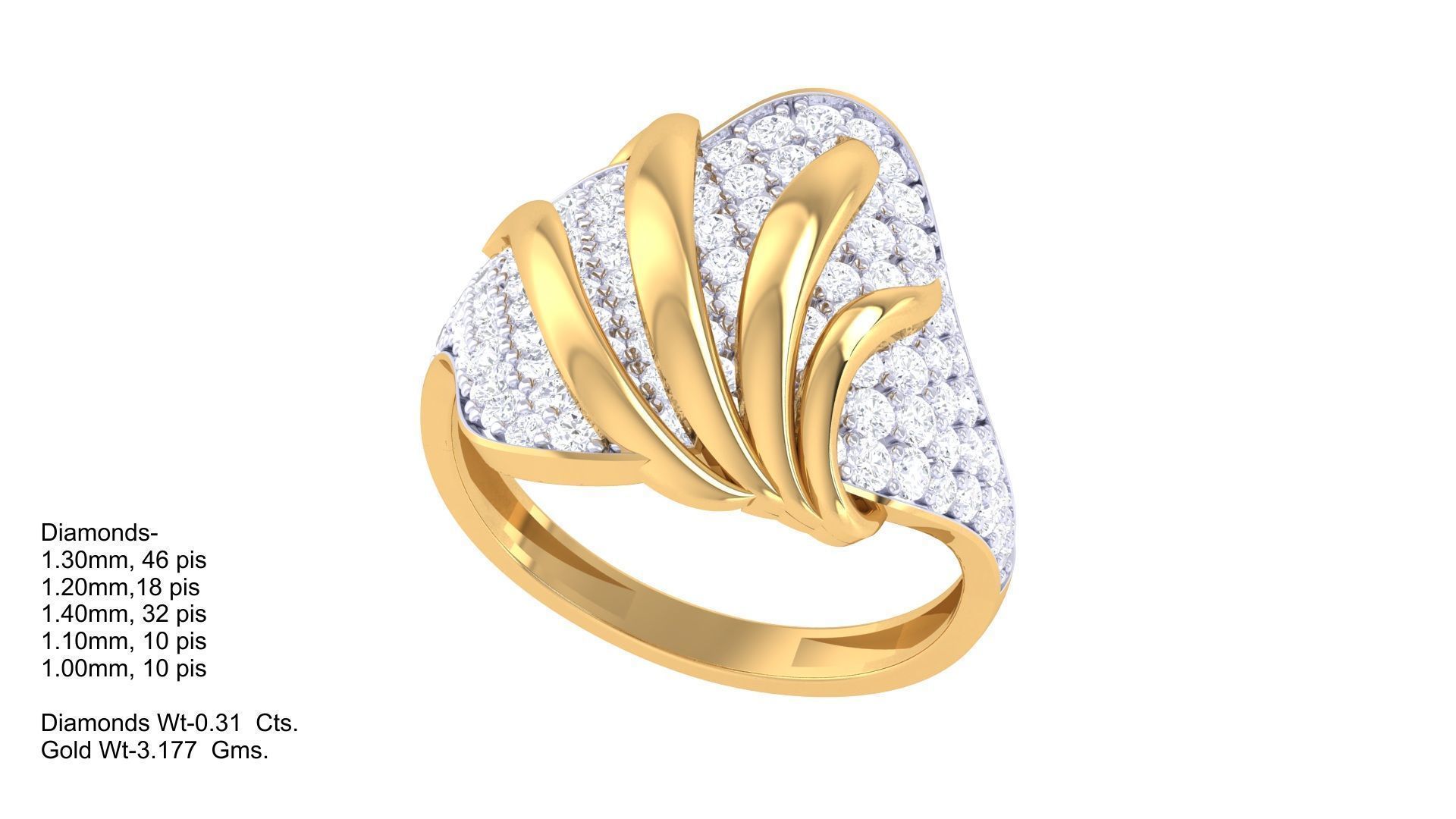 Cocktail Ring - 50 3D print model_1