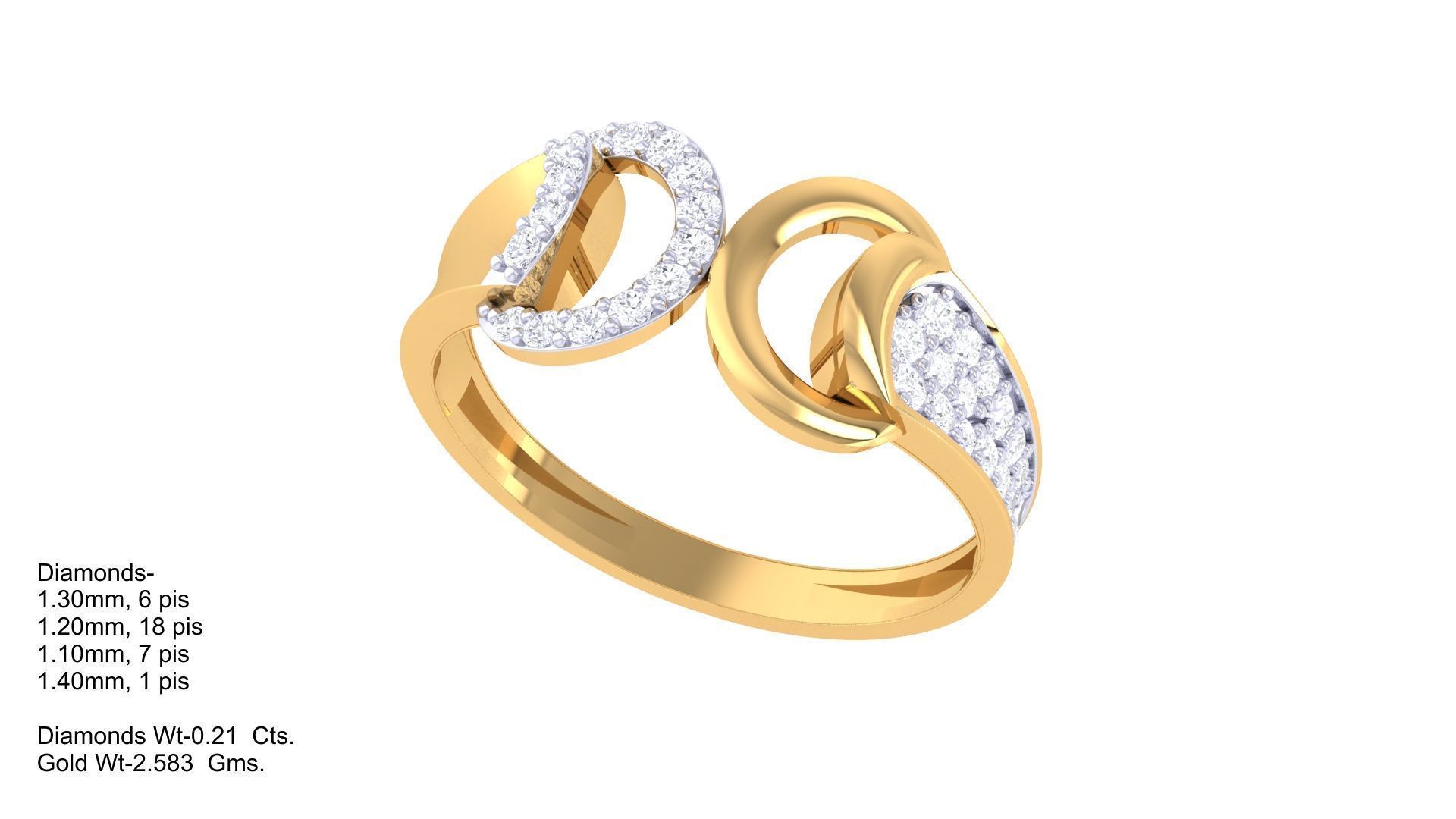 Diamond Ring - 46 3D print model_1
