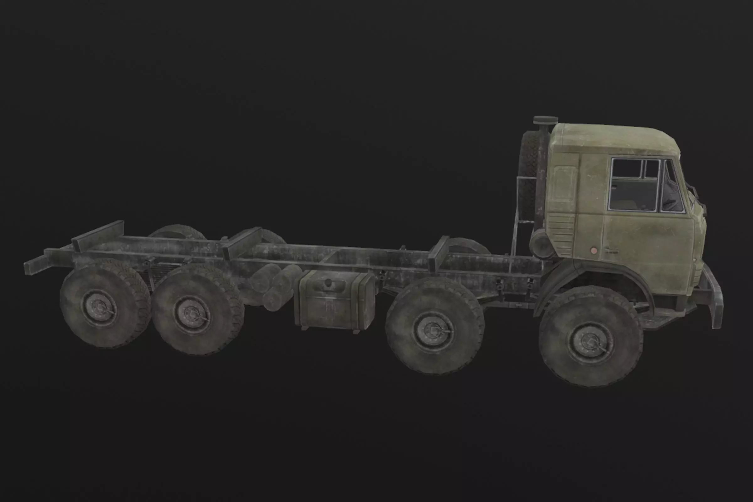 Kamaz Empty Low-poly 3D model_0