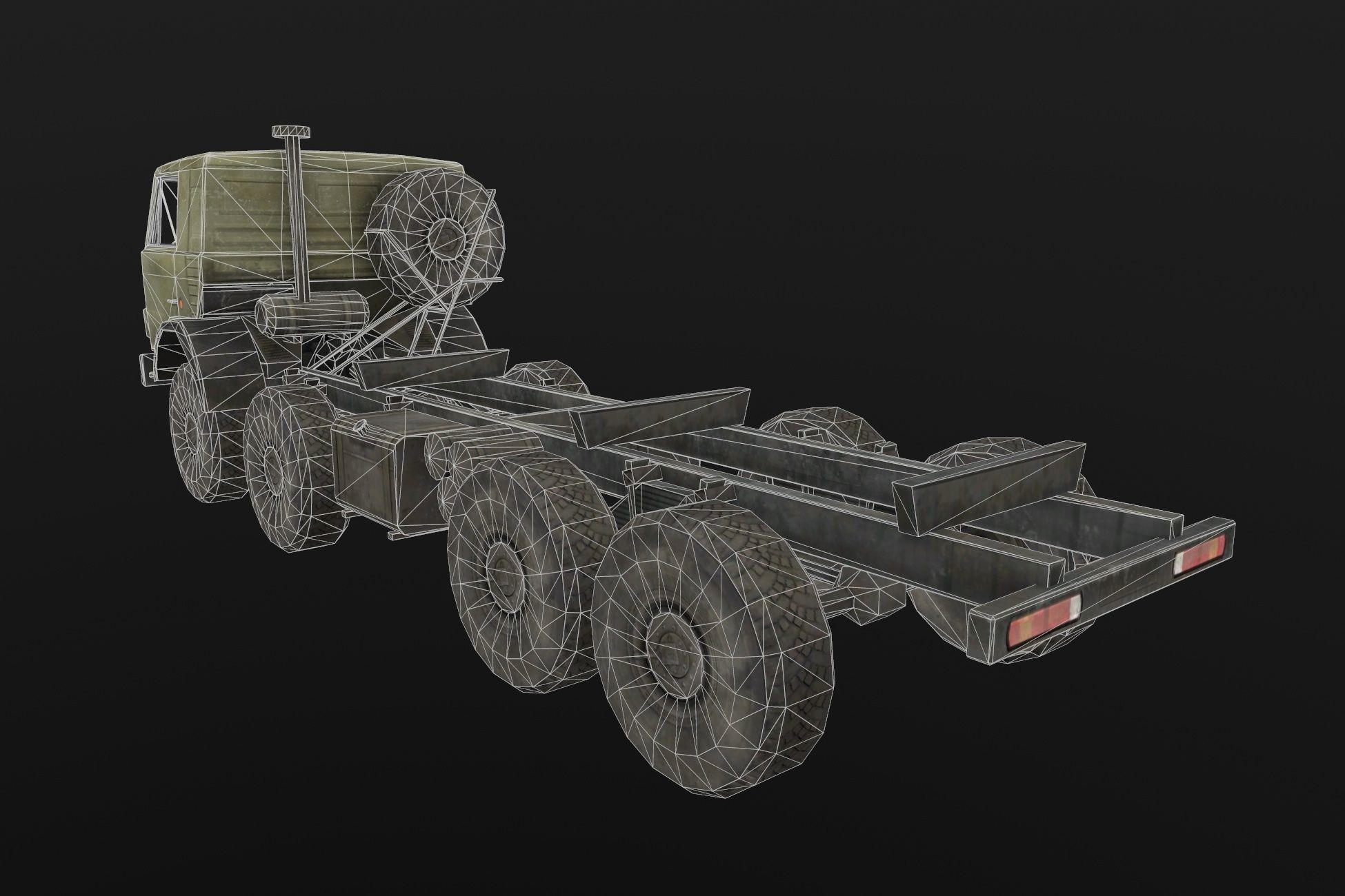 Kamaz Empty Low-poly 3D model_8