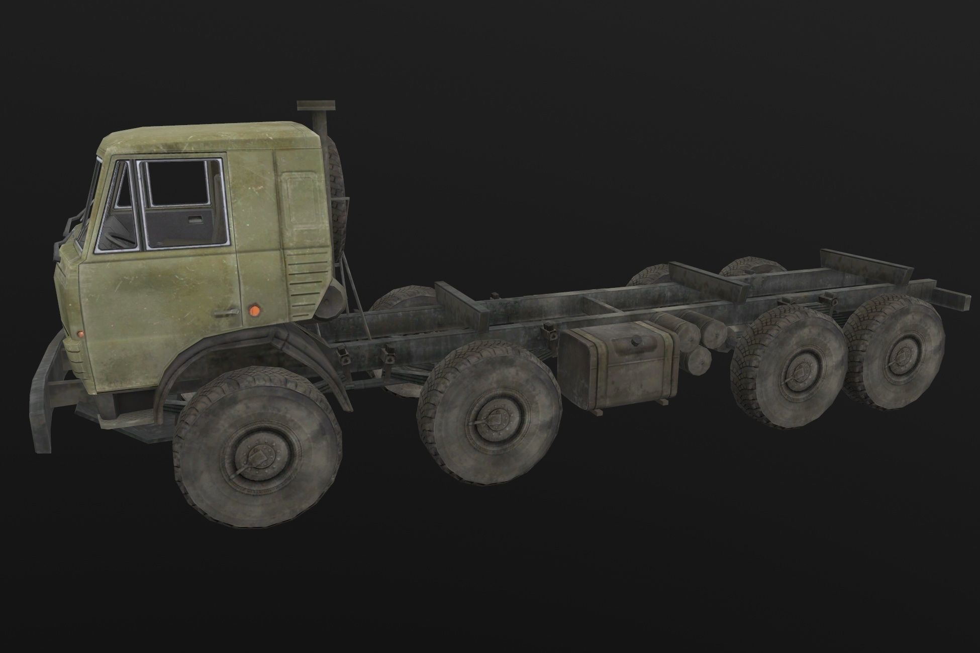 Kamaz Empty Low-poly 3D model_2