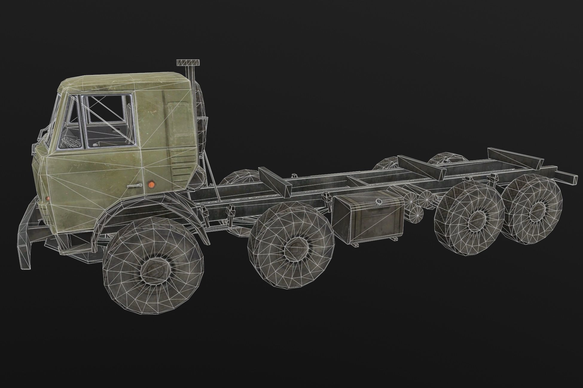 Kamaz Empty Low-poly 3D model_6