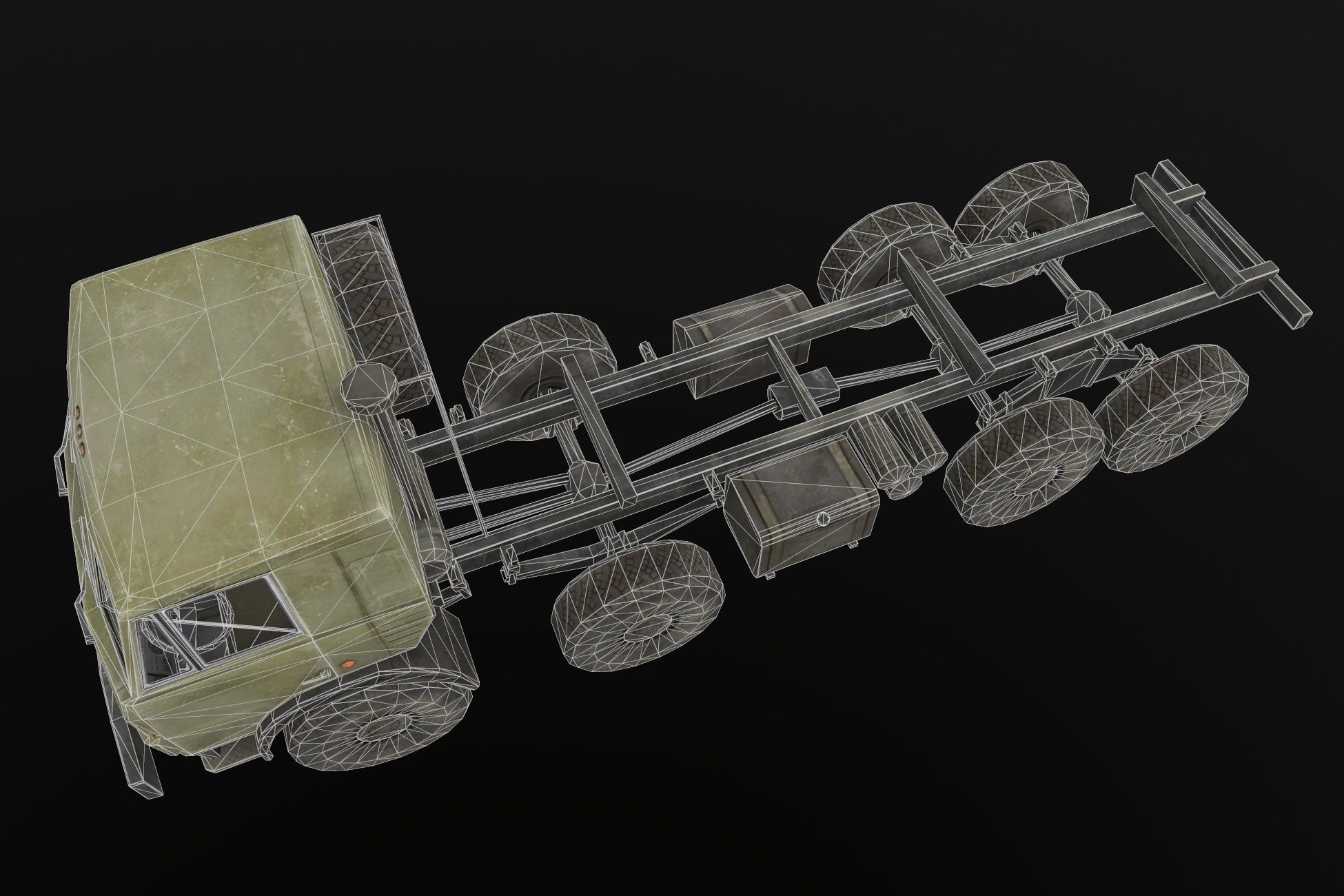 Kamaz Empty Low-poly 3D model_7