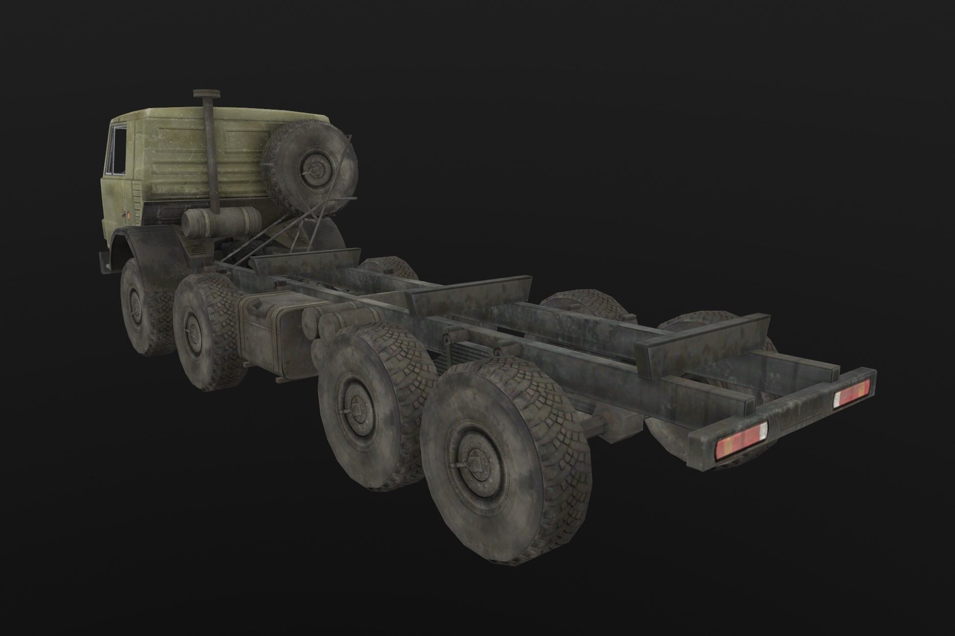 Kamaz Empty Low-poly 3D model_4
