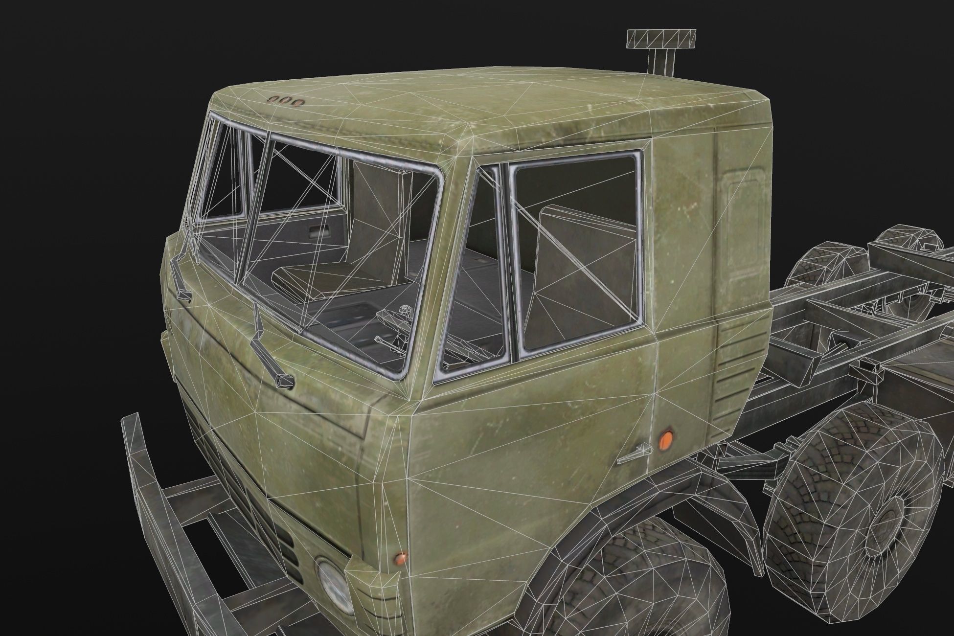 Kamaz Empty Low-poly 3D model_5