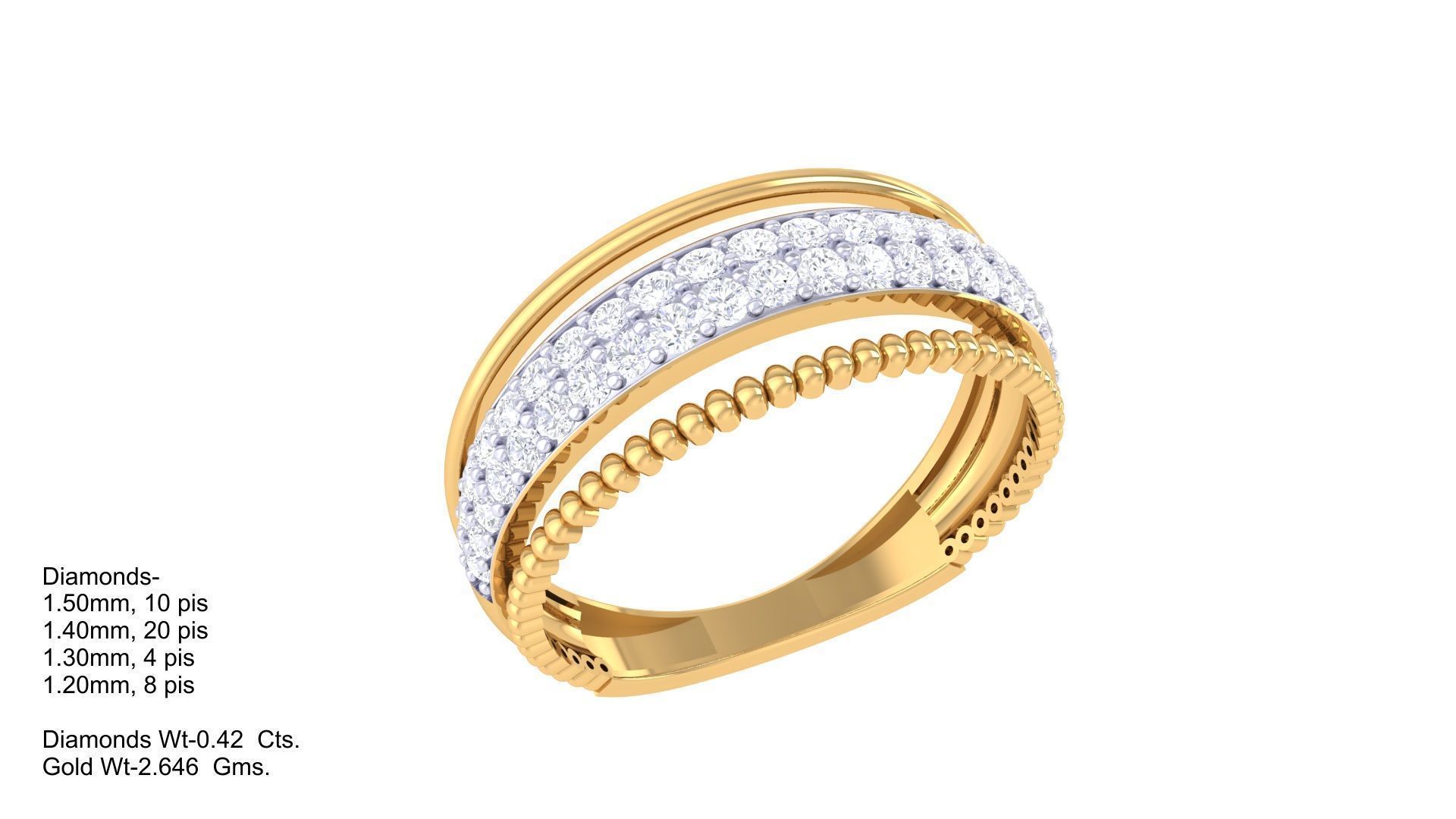 Diamond Ring - 34 3D print model_1