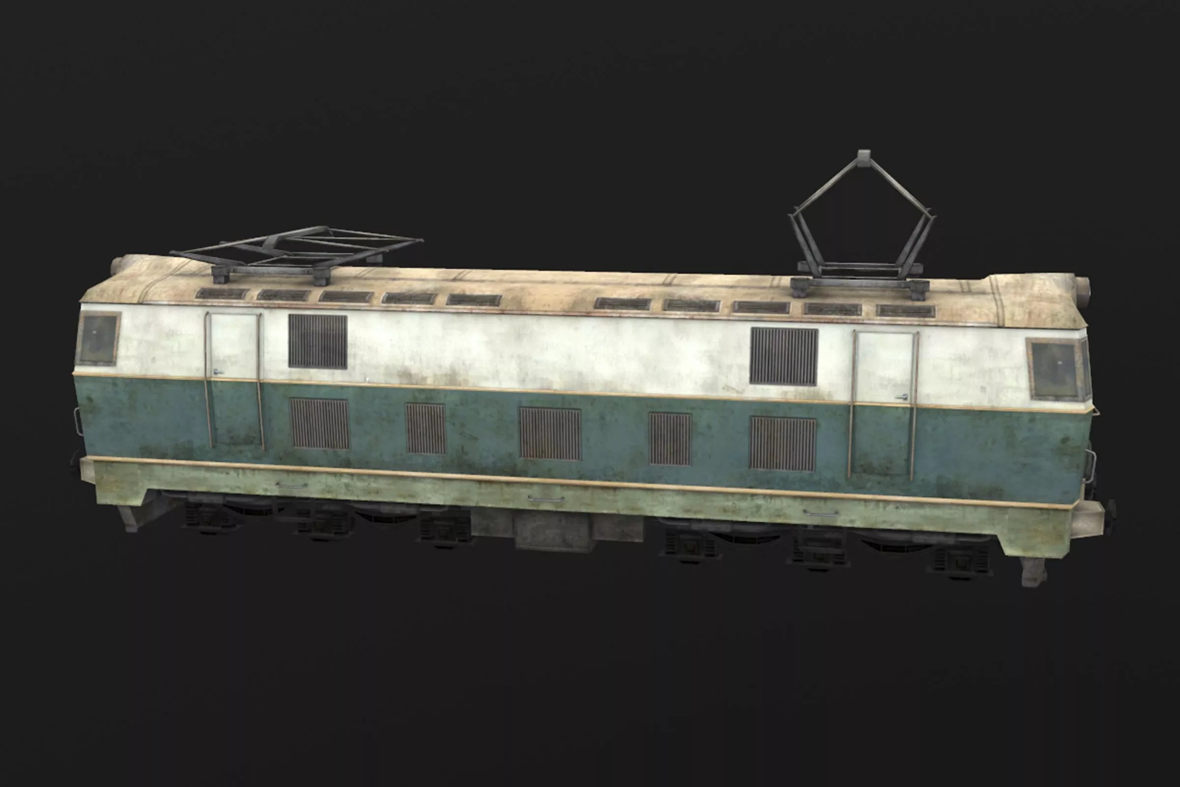 Locomotive Russian Low-poly 3D model