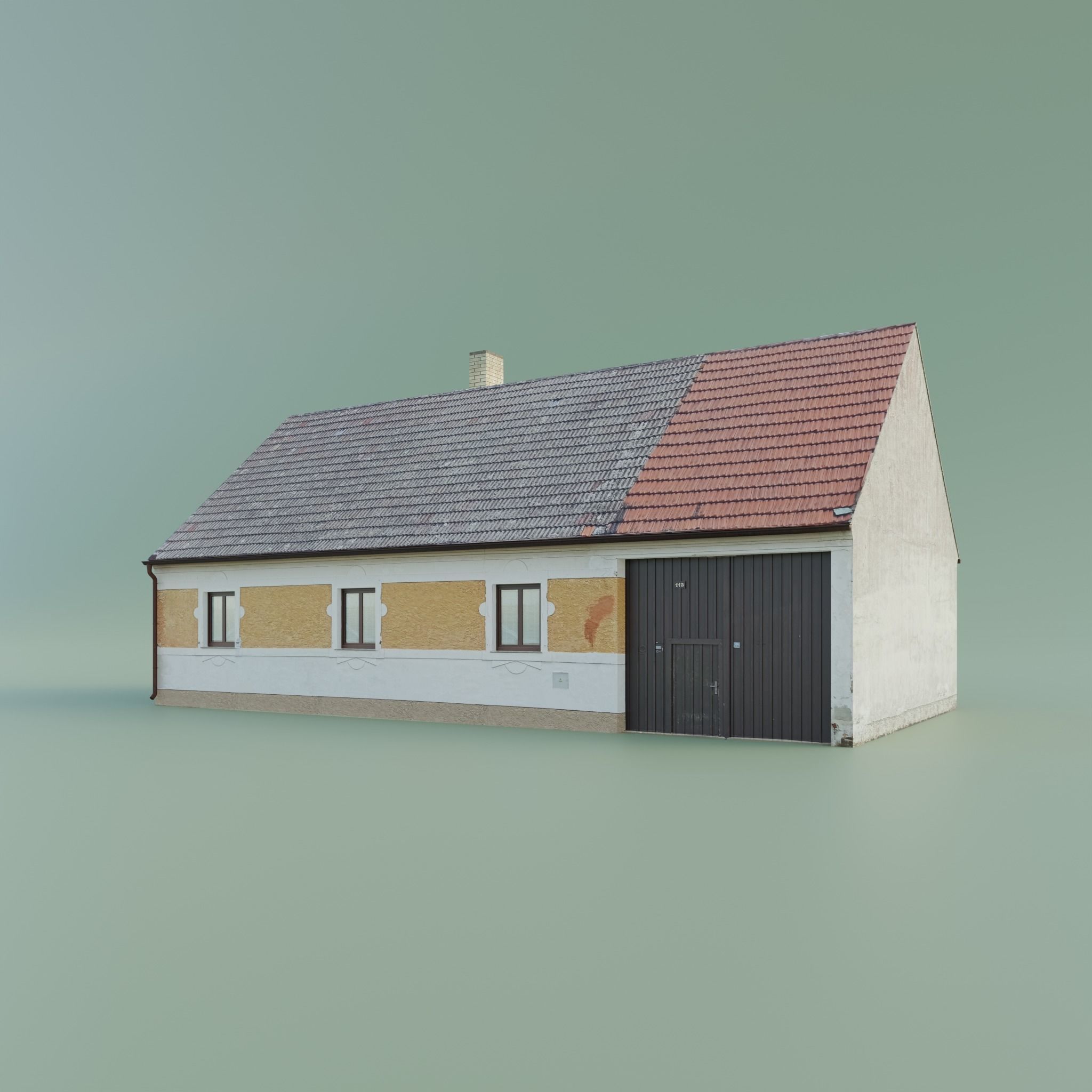 House realistic low-poly Low-poly 3D model_1