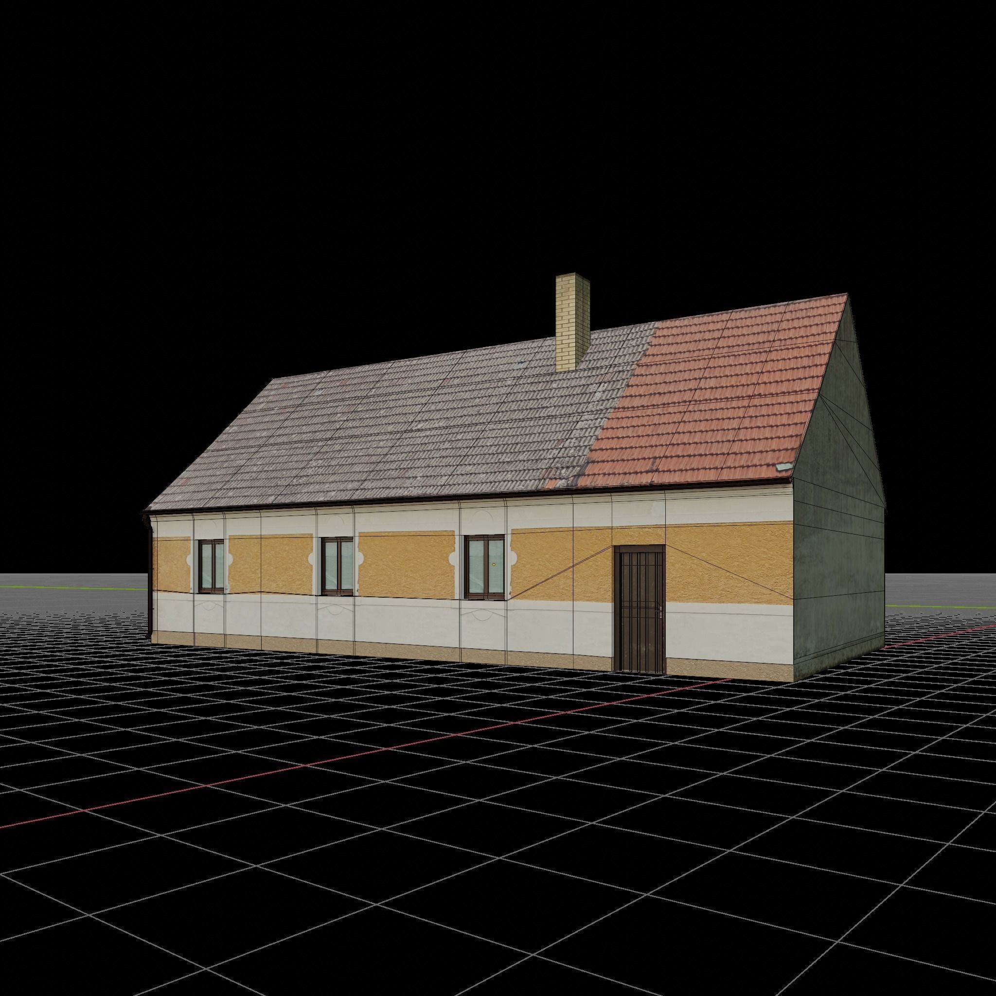 House realistic low-poly Low-poly 3D model_10