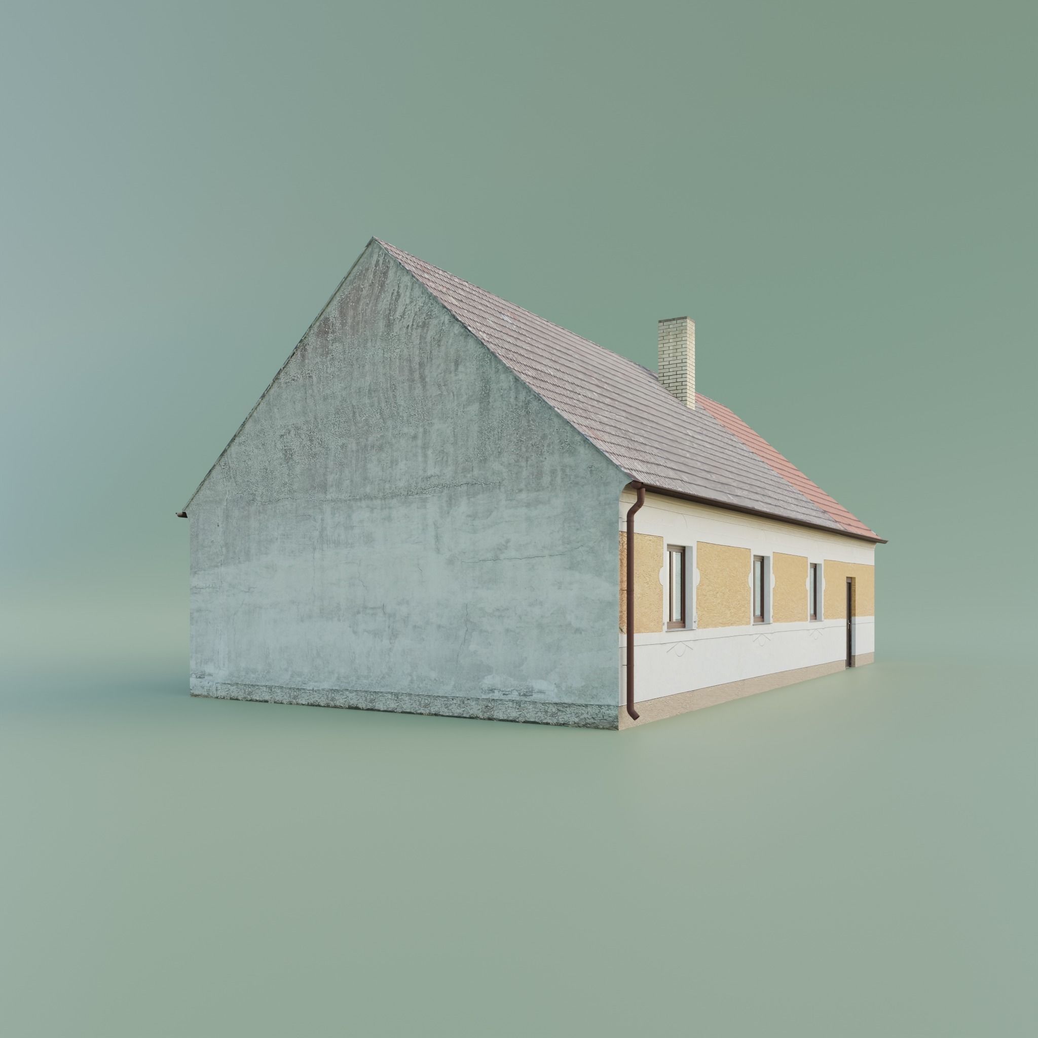 House realistic low-poly Low-poly 3D model_3