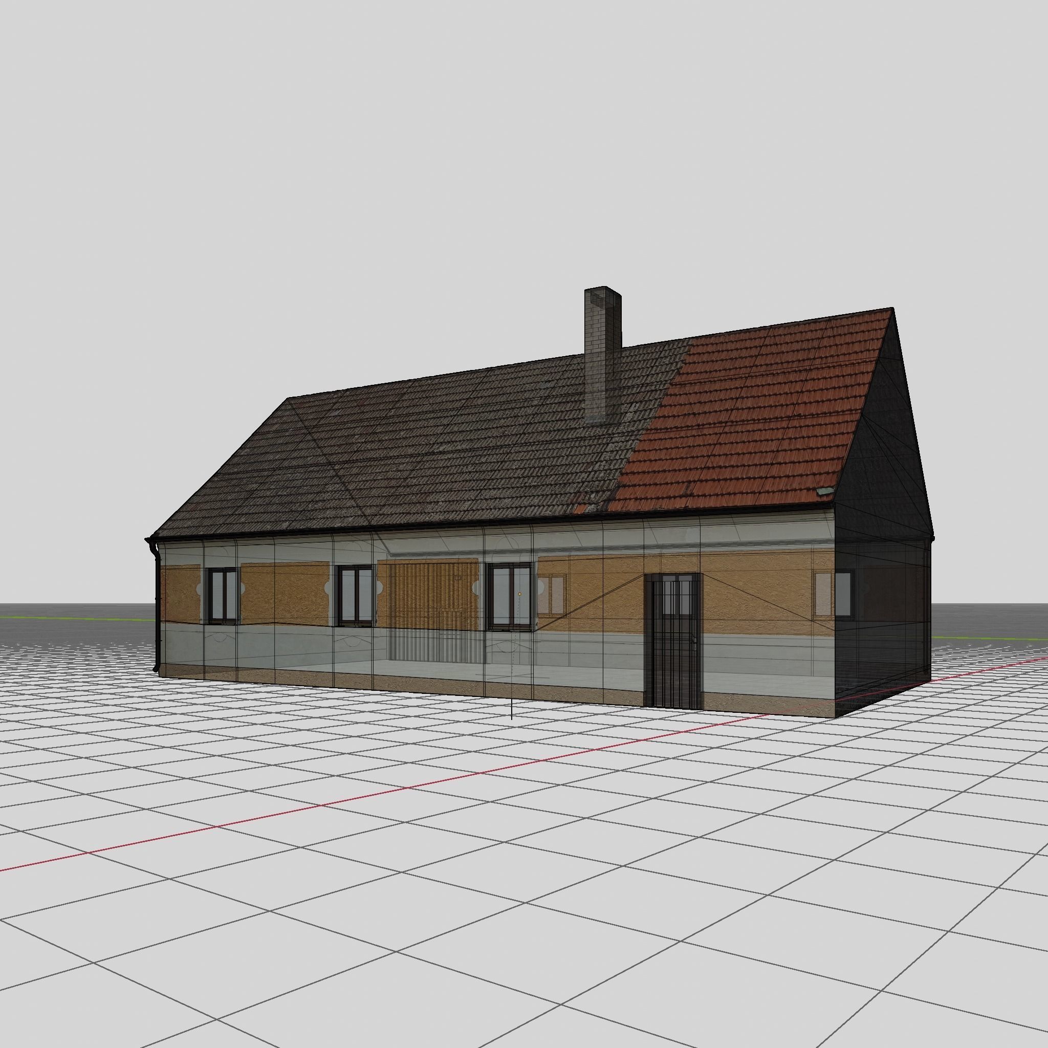 House realistic low-poly Low-poly 3D model_11