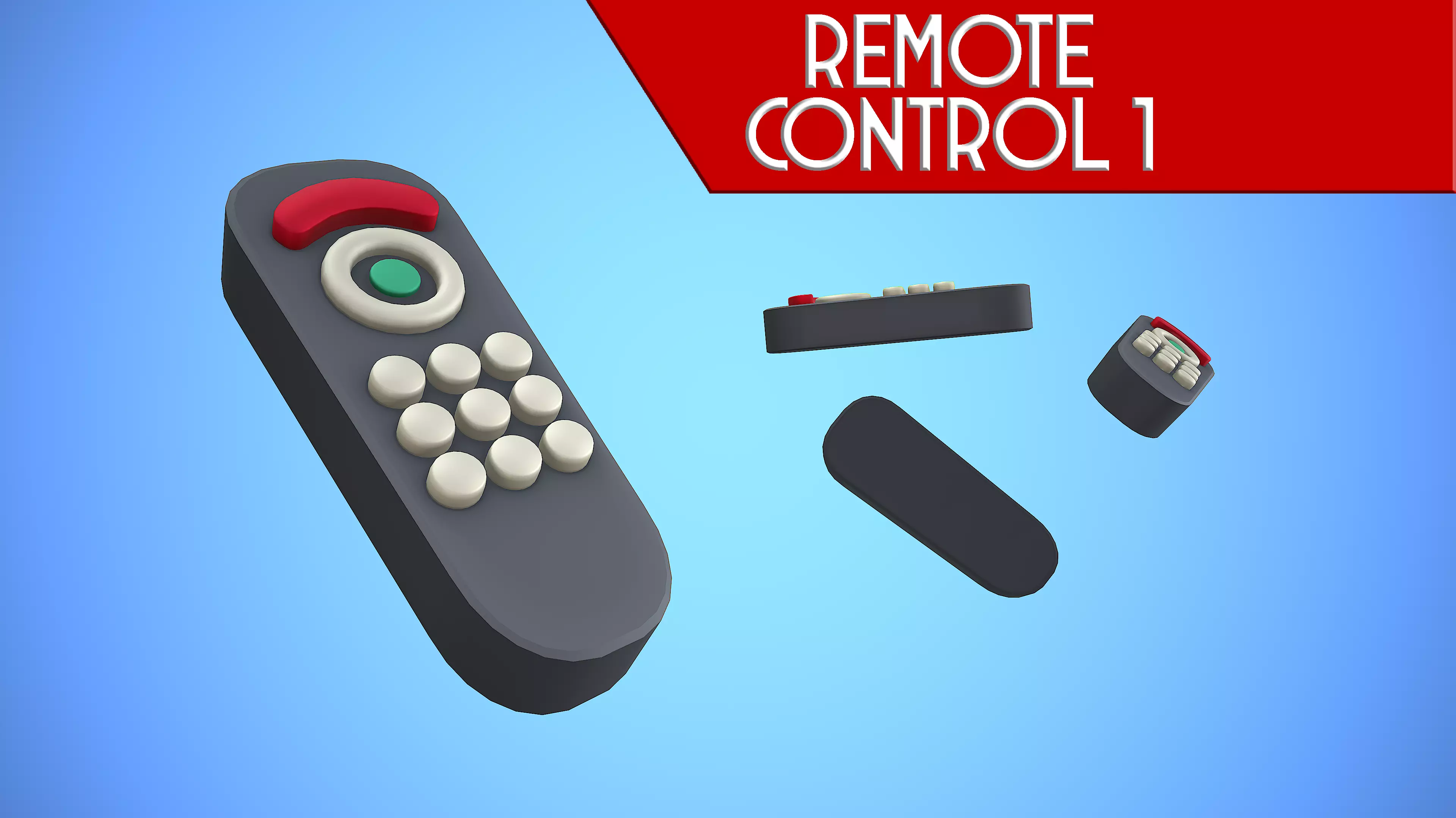 REMOTE CONTROL 01 CARTOON STYLIZED Low-poly 3D model_0