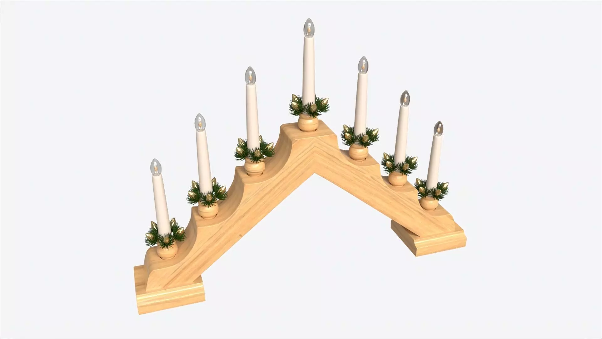 Advent 7-light Candlestick Arc 02 3D model_0