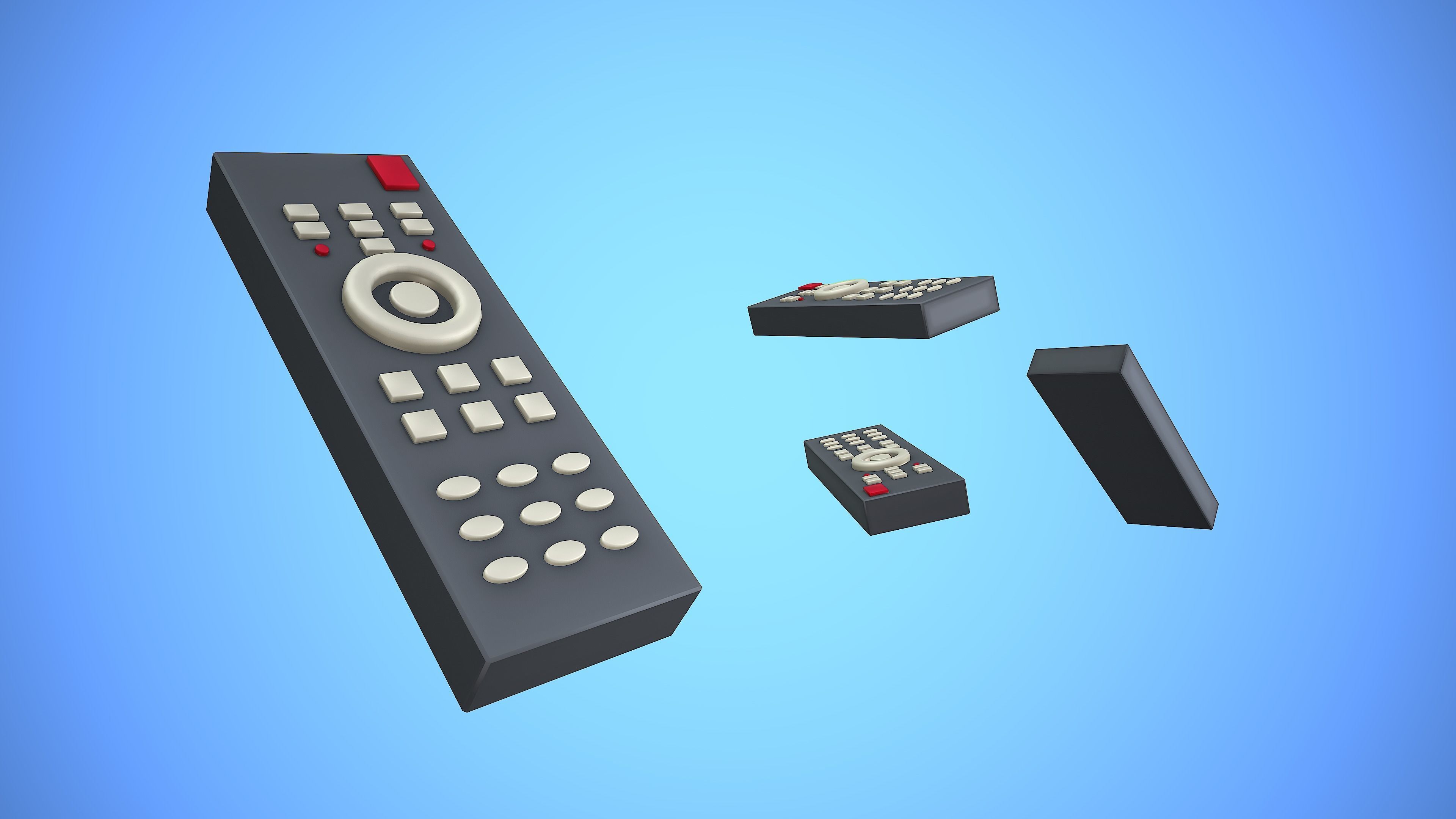 REMOTE CONTROL 02 CARTOON STYLIZED Low-poly 3D model_2