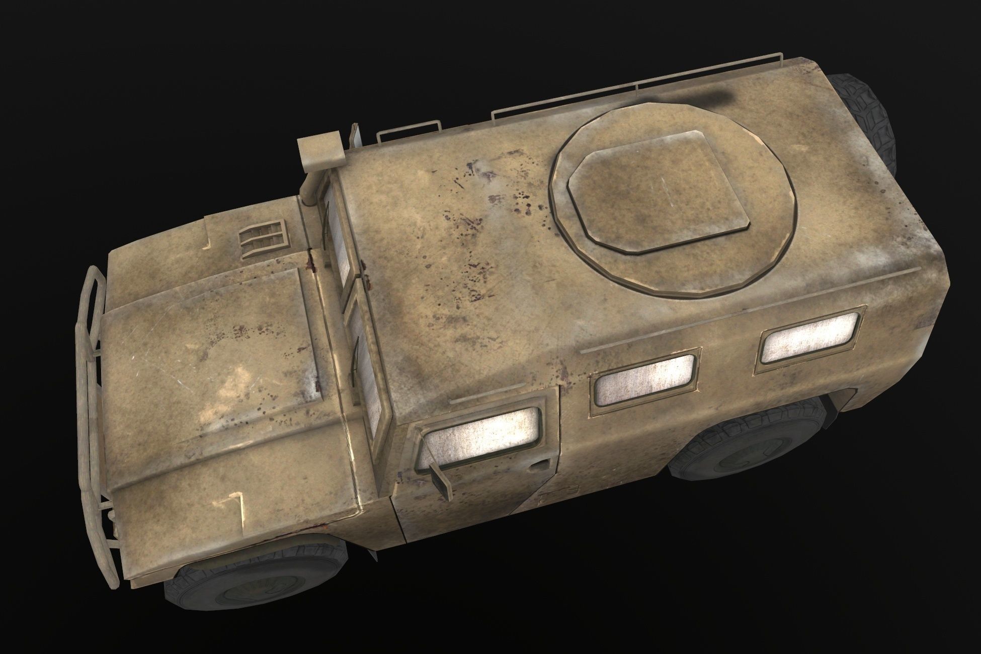 Tigr armored carrier Low-poly 3D model_2