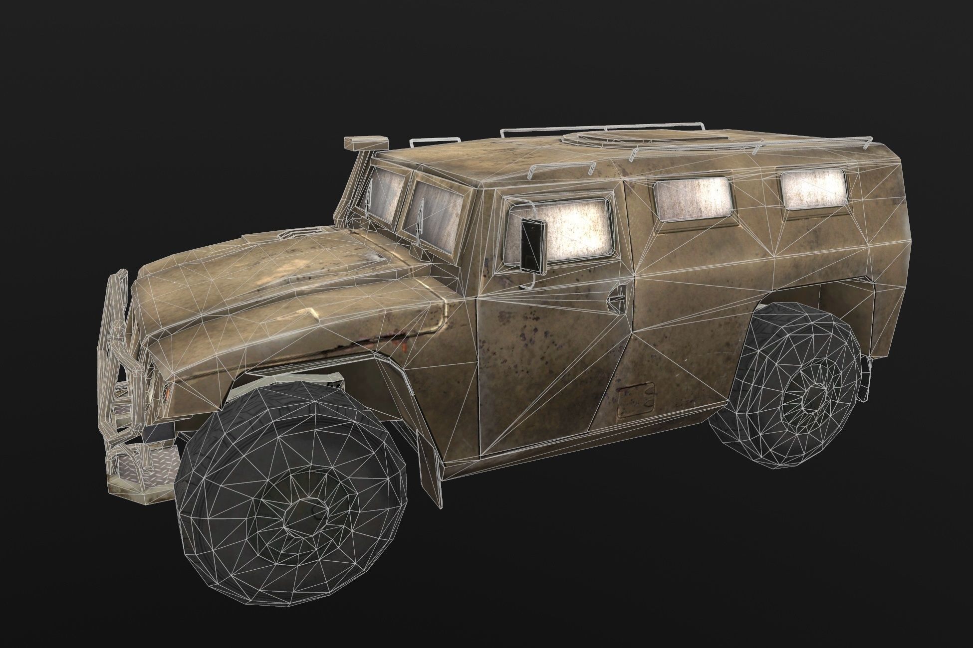Tigr armored carrier Low-poly 3D model_5