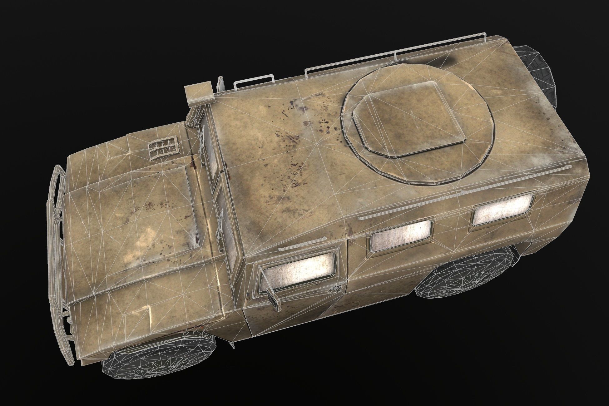 Tigr armored carrier Low-poly 3D model_6