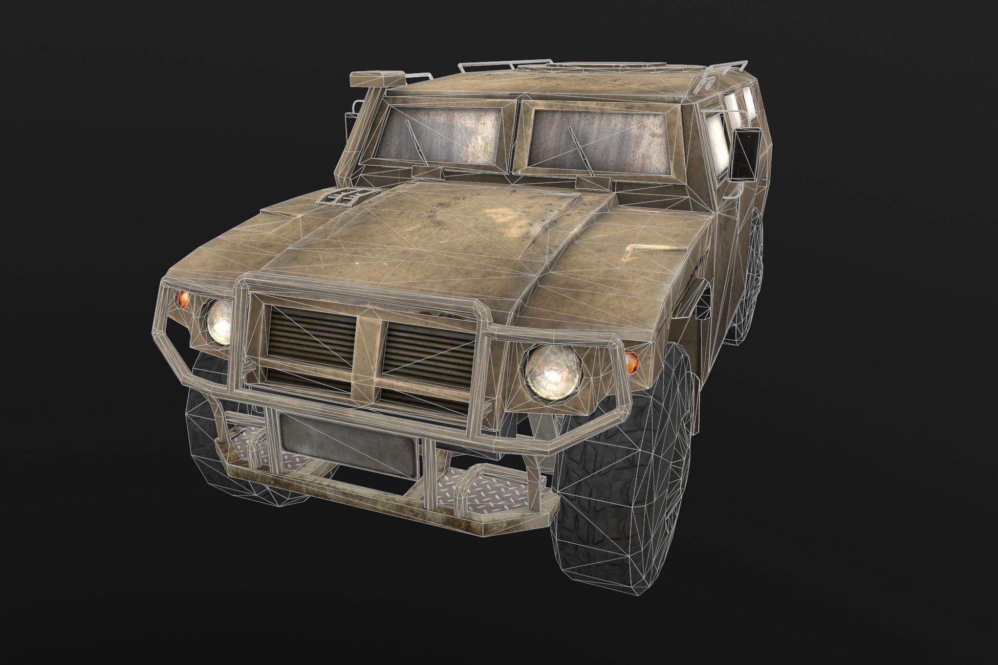 Tigr armored carrier Low-poly 3D model_4