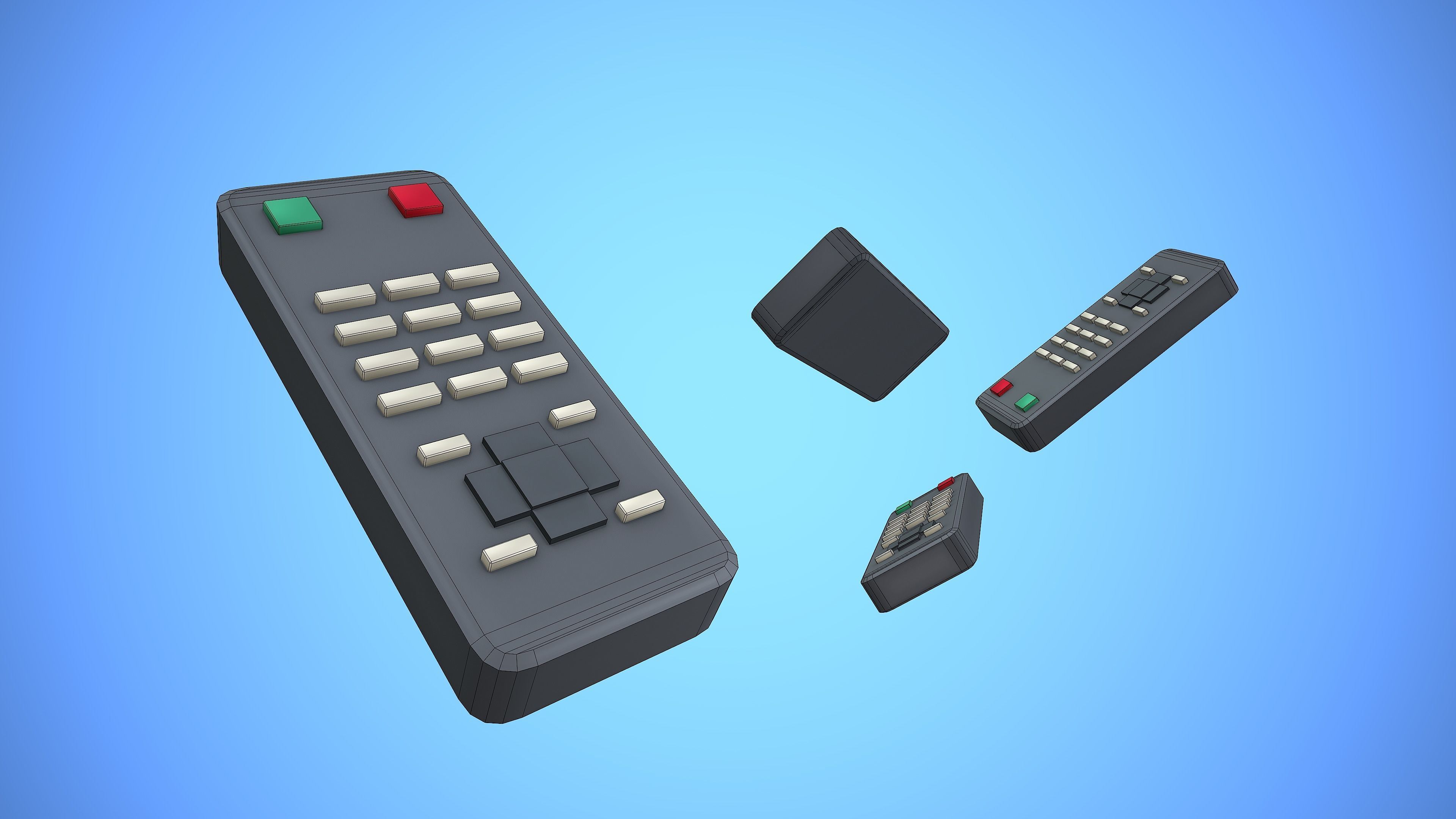REMOTE CONTROL 03 CARTOON STYLIZED Low-poly 3D model_3