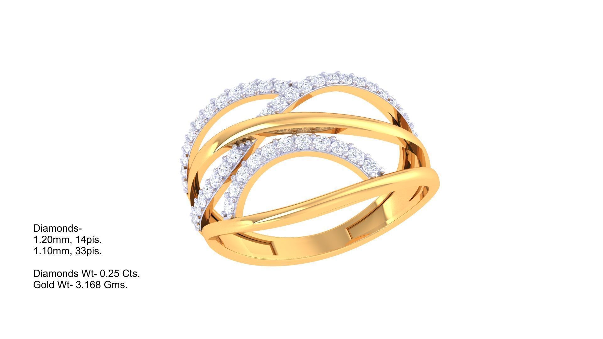 Diamond Ring - 55 3D print model_1