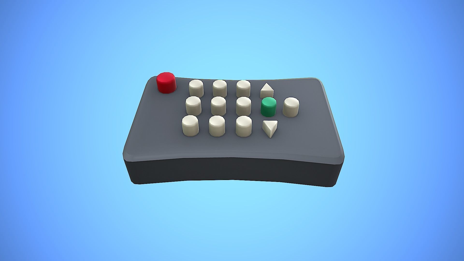 REMOTE CONTROL 04 CARTOON STYLIZED Low-poly 3D model_7