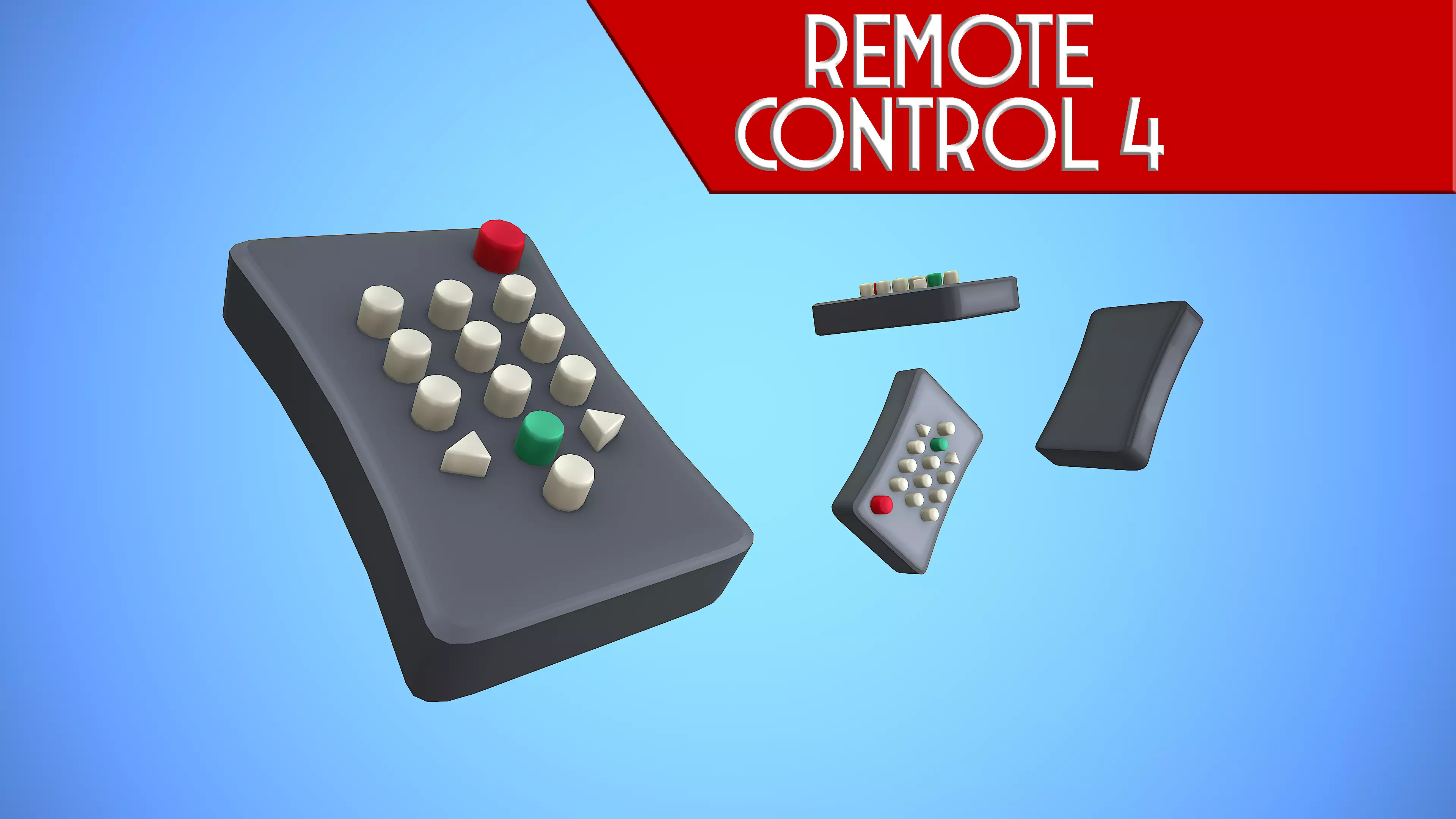 REMOTE CONTROL 04 CARTOON STYLIZED Low-poly 3D model_0