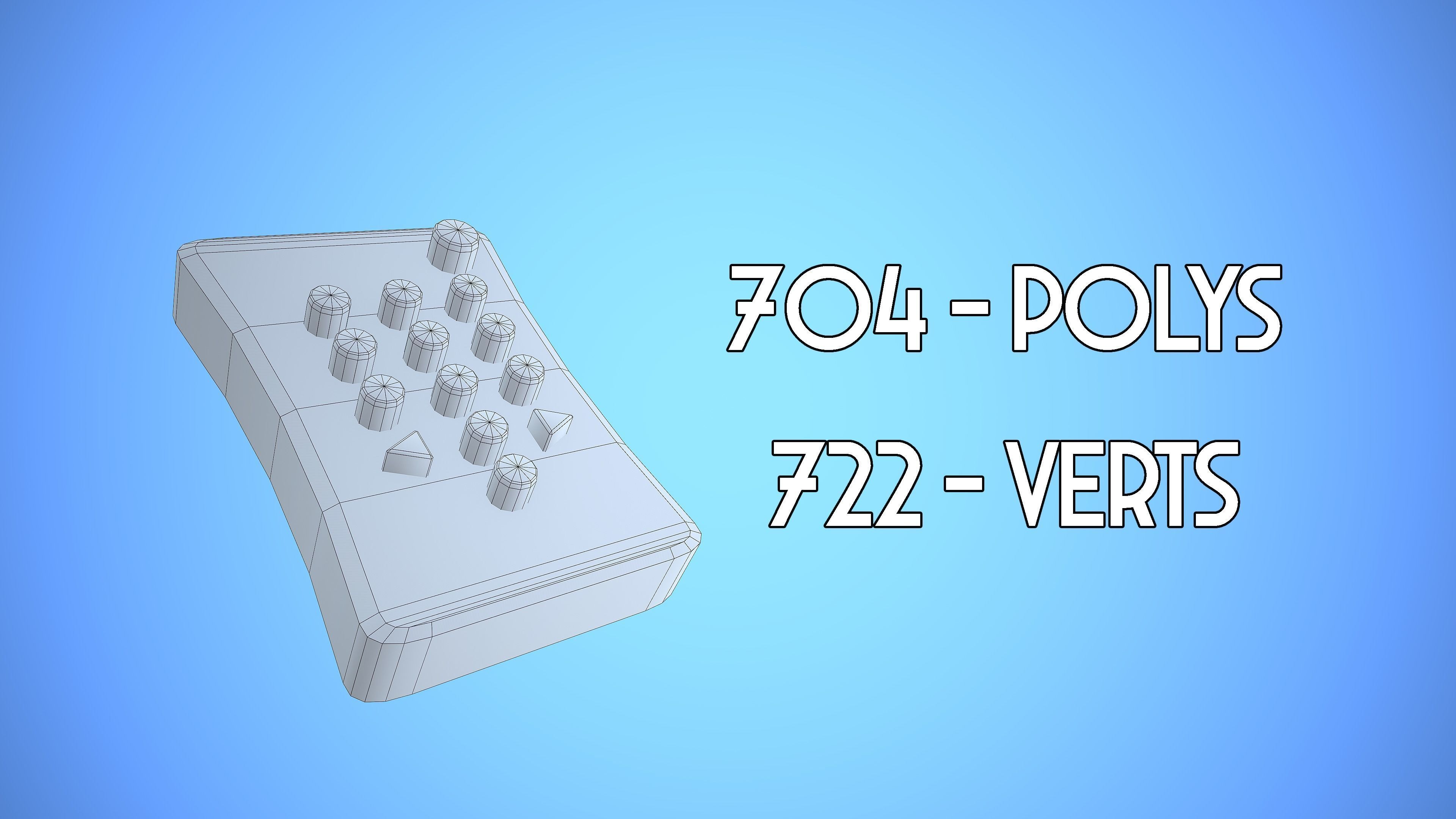 REMOTE CONTROL 04 CARTOON STYLIZED Low-poly 3D model_4