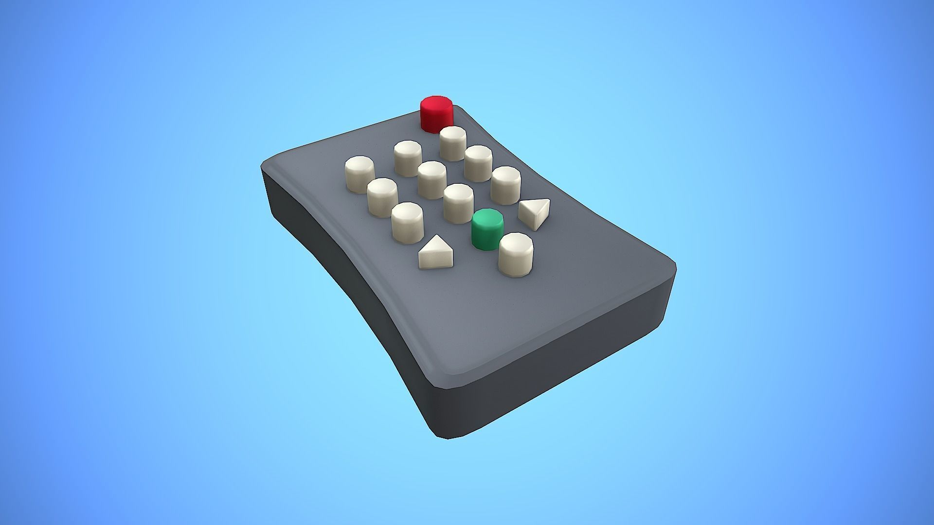 REMOTE CONTROL 04 CARTOON STYLIZED Low-poly 3D model_11