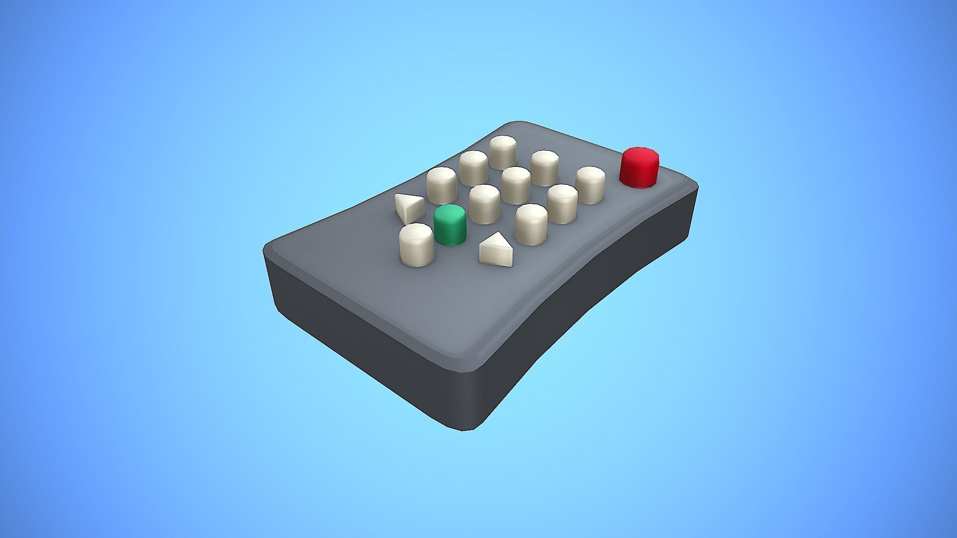 REMOTE CONTROL 04 CARTOON STYLIZED Low-poly 3D model_10