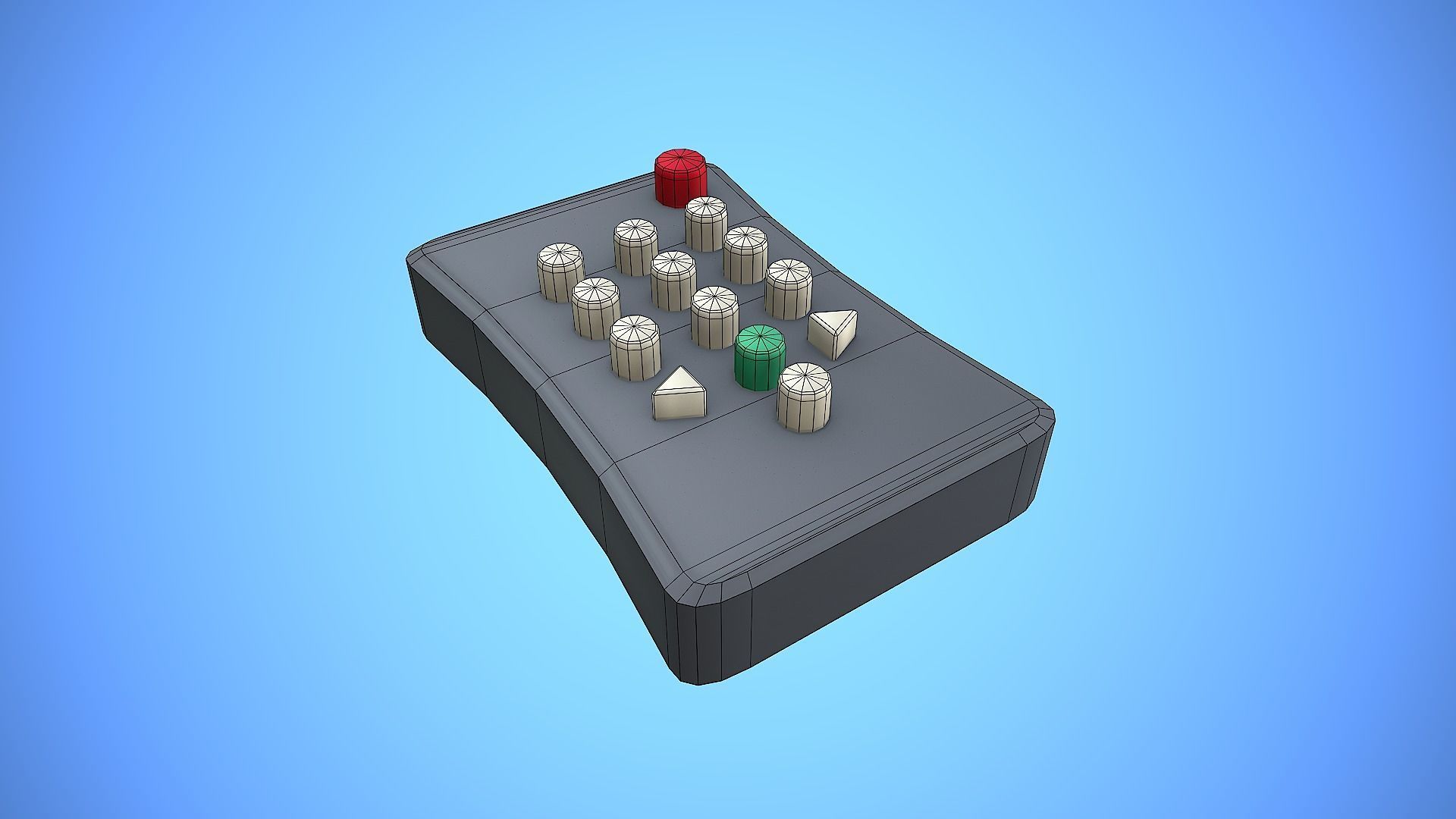REMOTE CONTROL 04 CARTOON STYLIZED Low-poly 3D model_8