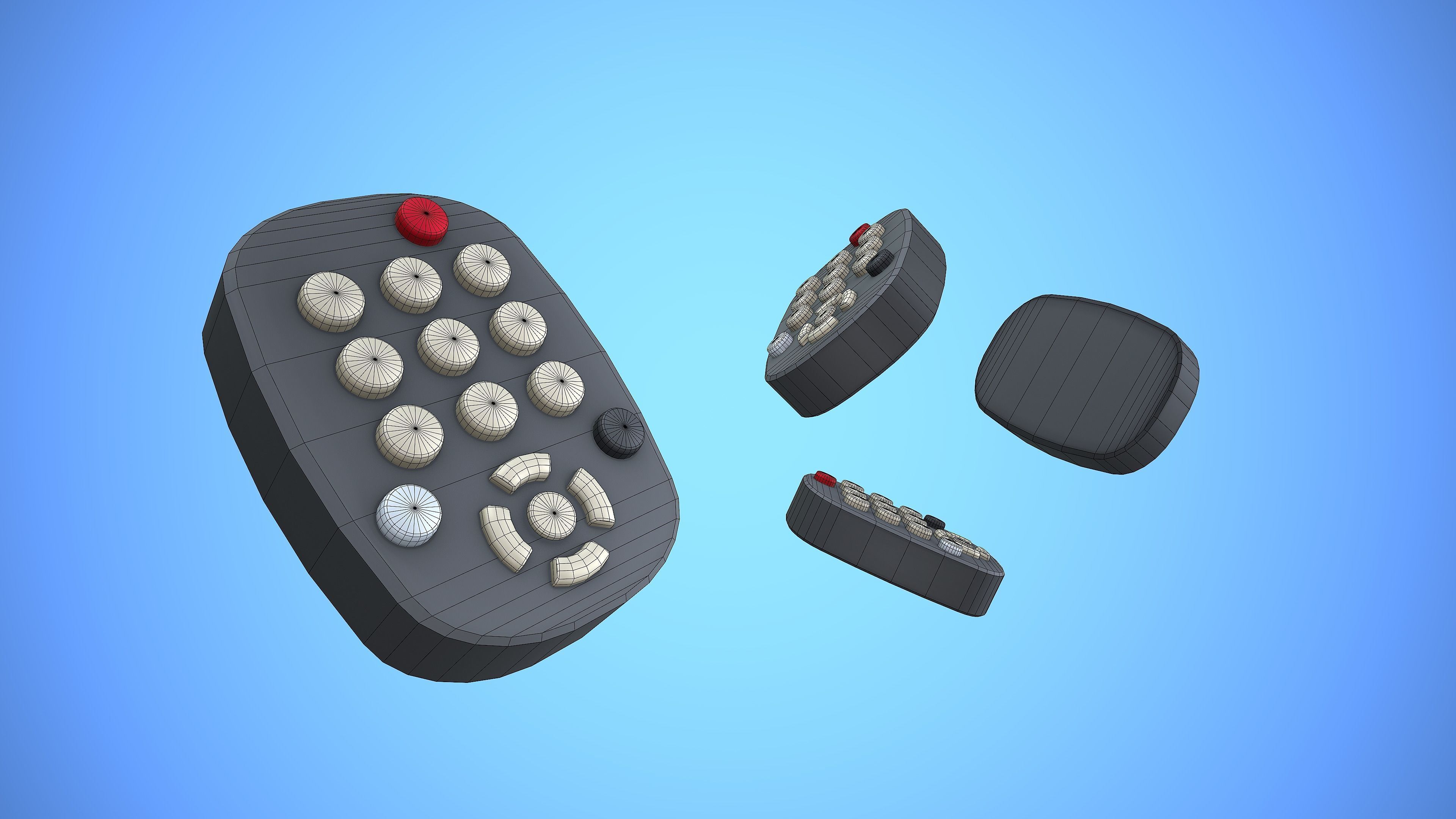 REMOTE CONTROL 05 CARTOON STYLIZED Low-poly 3D model_3
