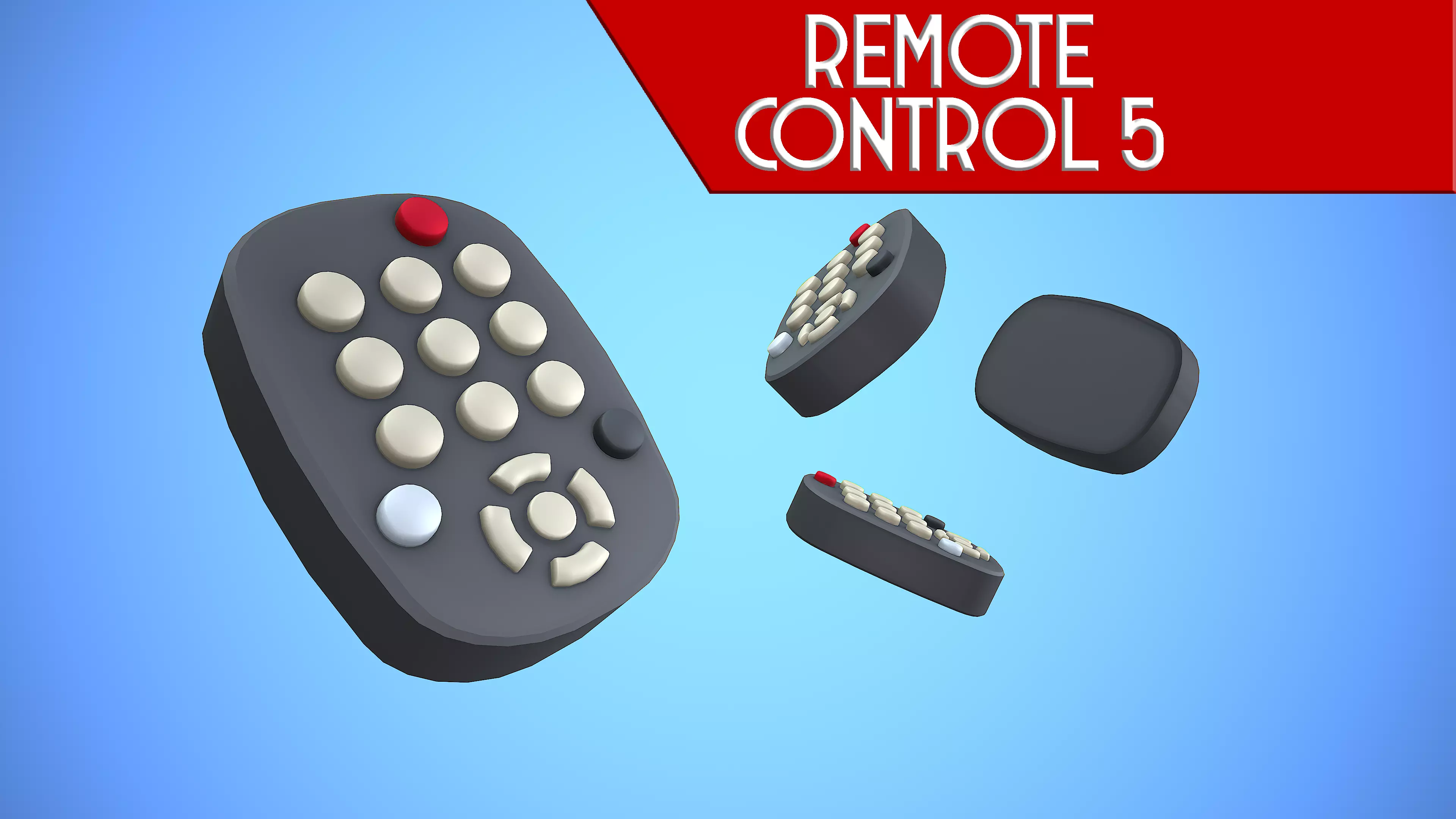 REMOTE CONTROL 05 CARTOON STYLIZED Low-poly 3D model_0