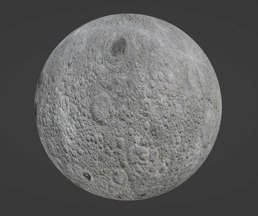 Earths Moon 3D model_2
