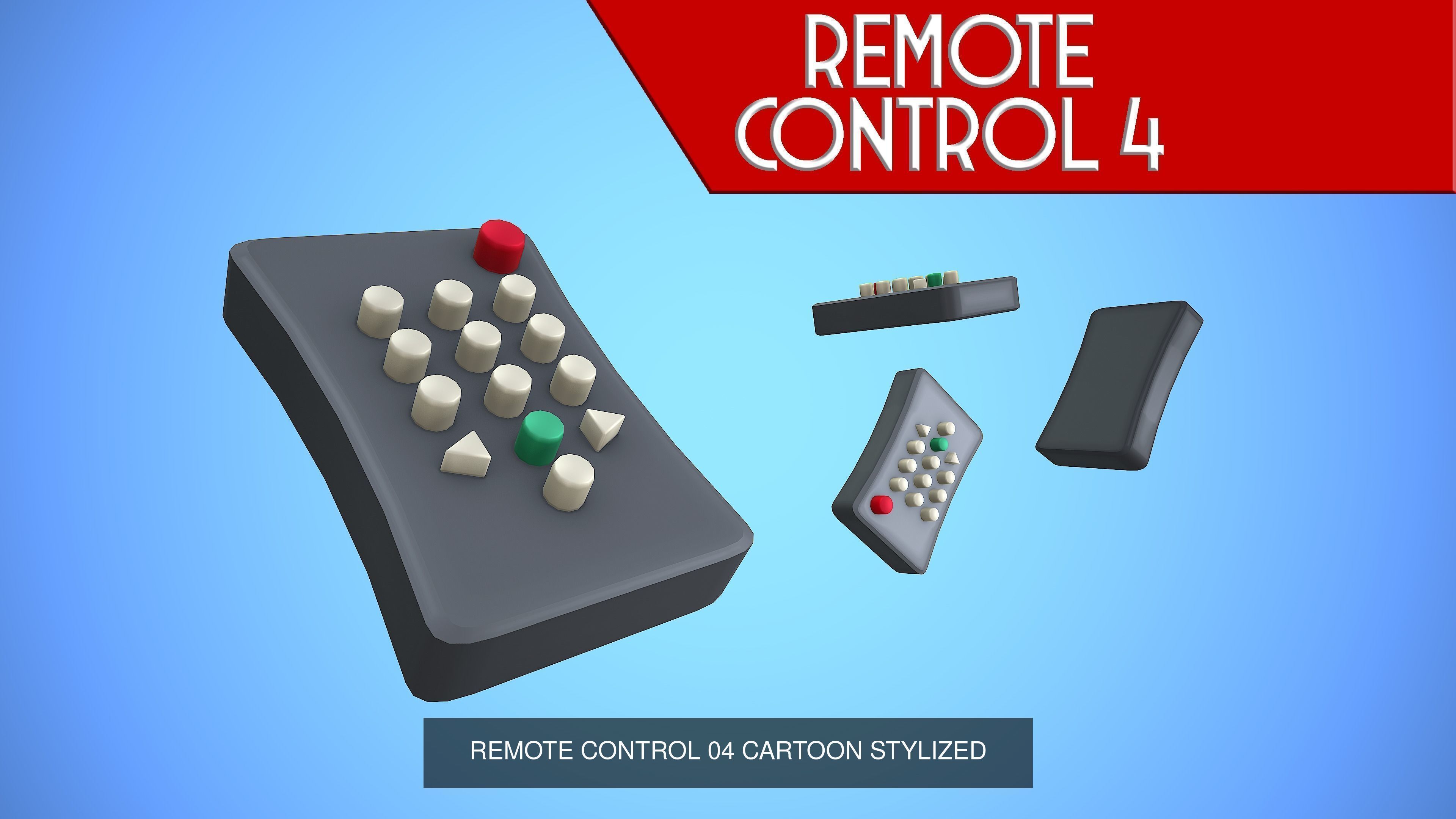 REMOTE CONTROL PACK COLLECTION CARTOON STYLIZED _11