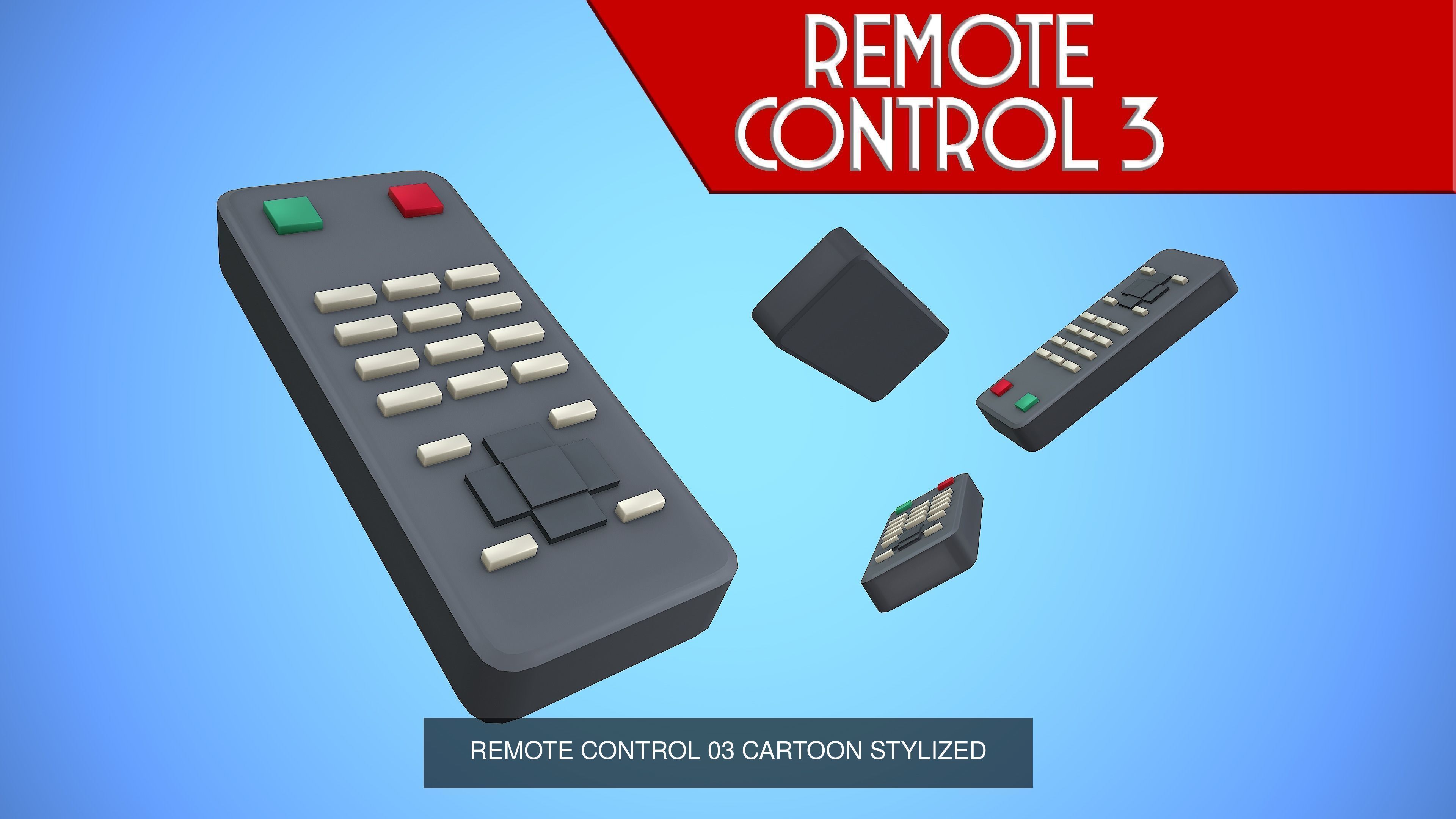 REMOTE CONTROL PACK COLLECTION CARTOON STYLIZED _10