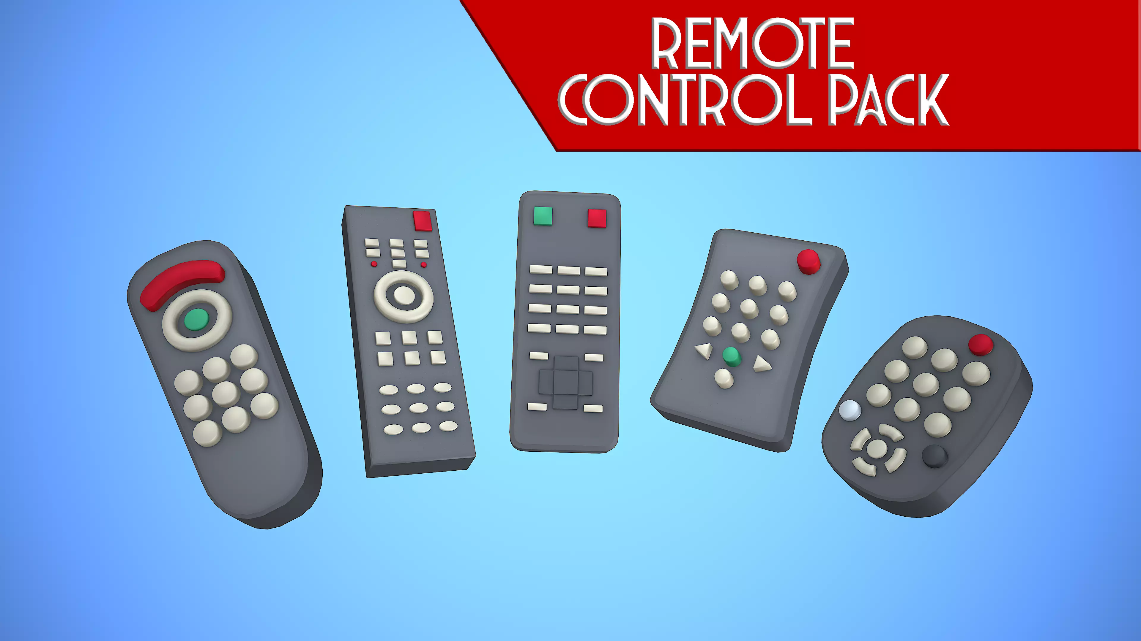 REMOTE CONTROL PACK COLLECTION CARTOON STYLIZED _0