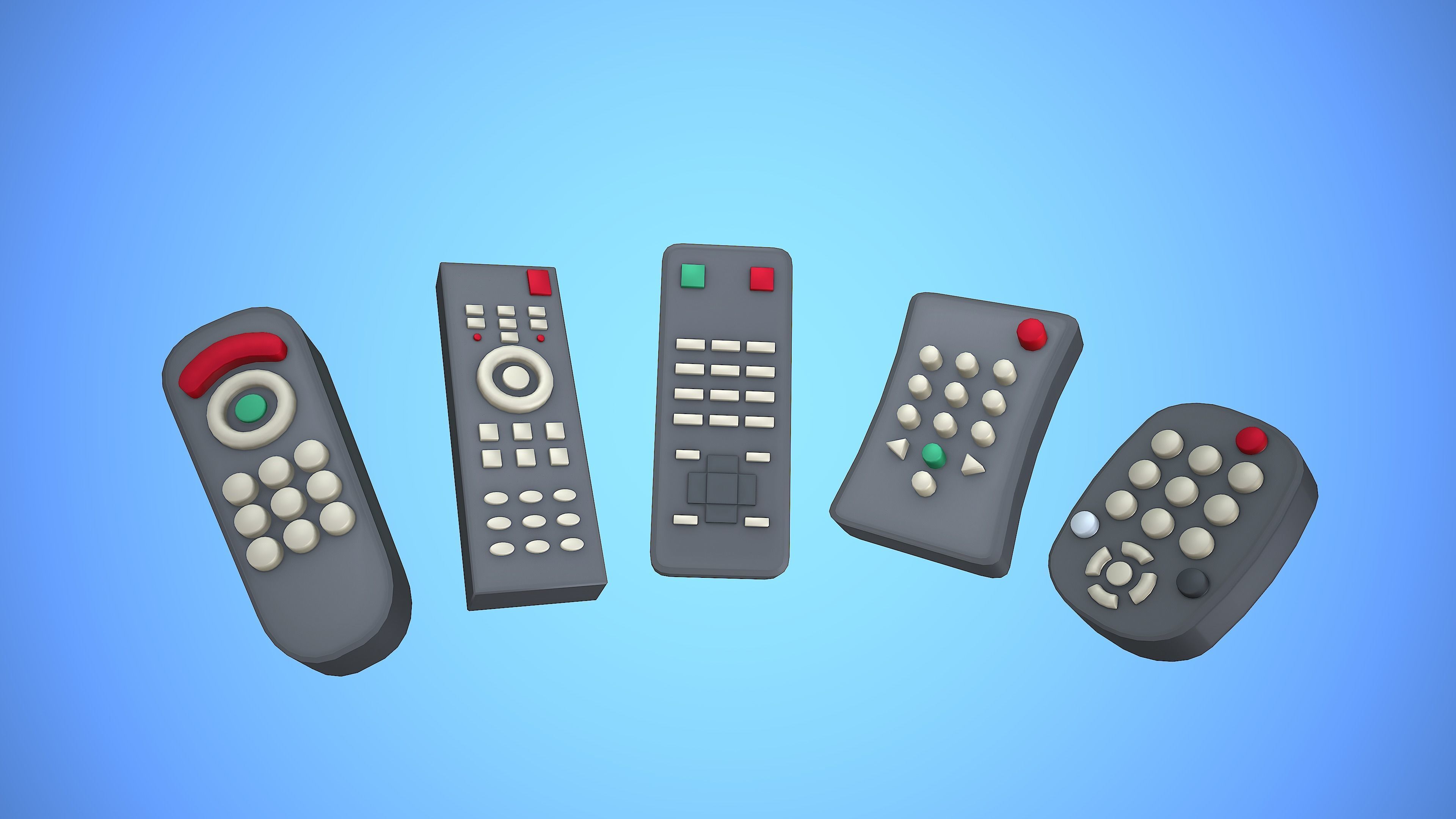 REMOTE CONTROL PACK COLLECTION CARTOON STYLIZED _6