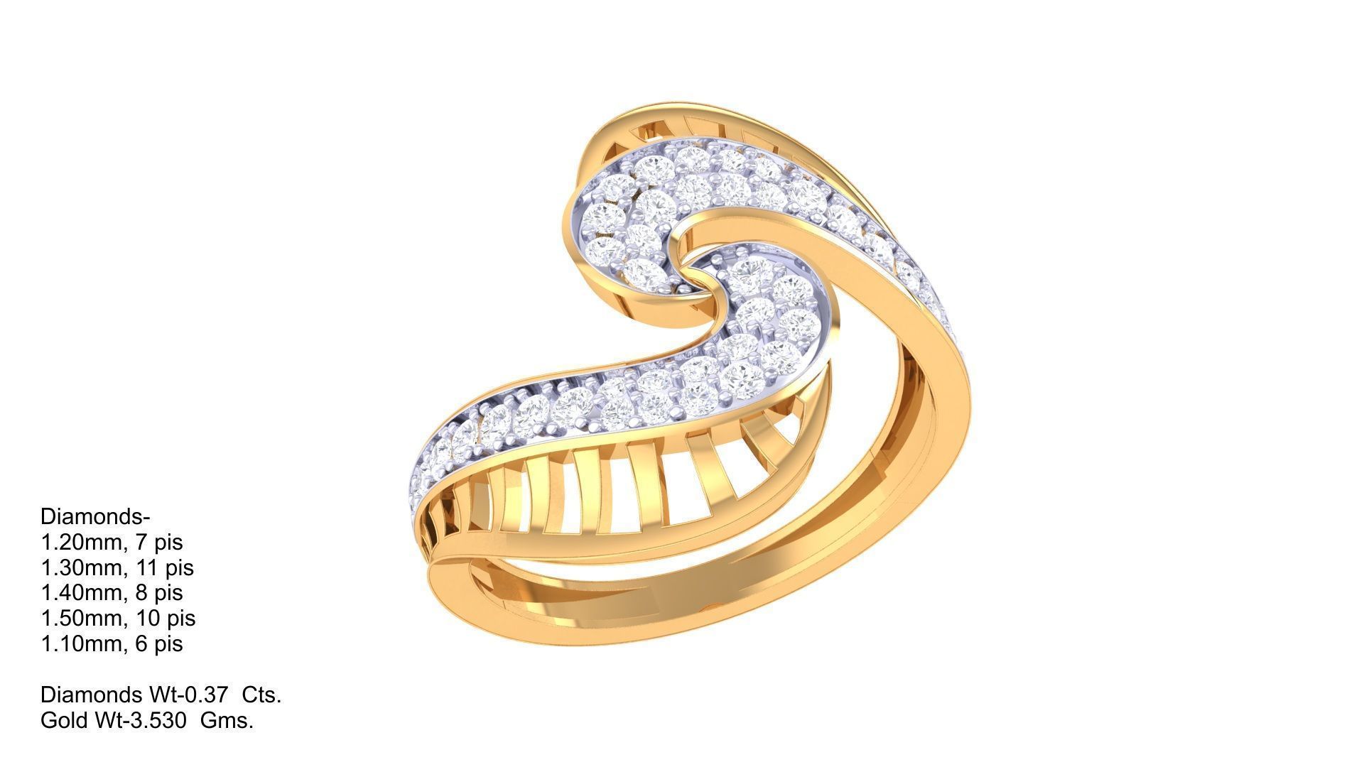 Diamond Ring - 80 3D print model_1