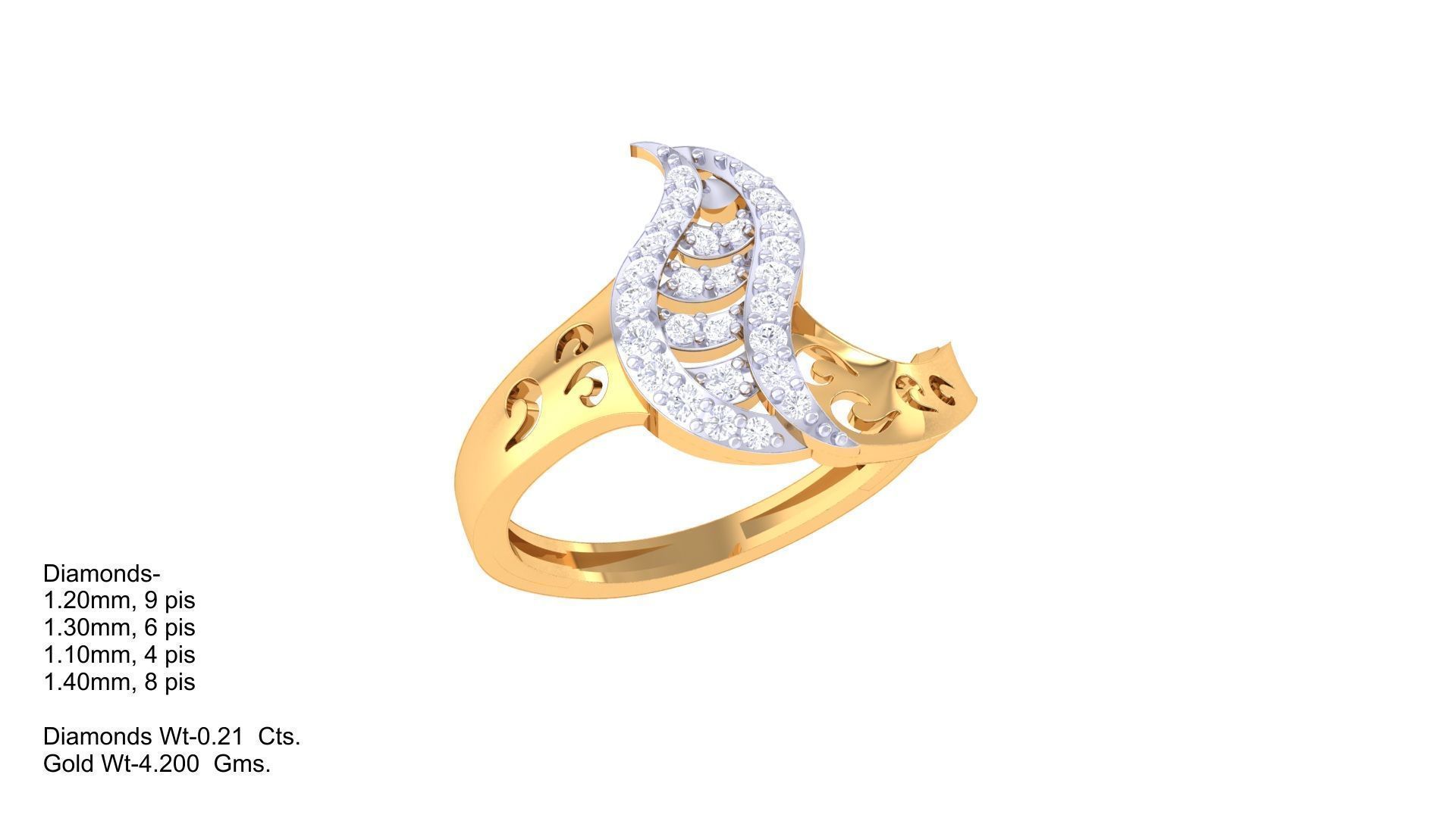 Diamond Ring - 63 3D print model_1