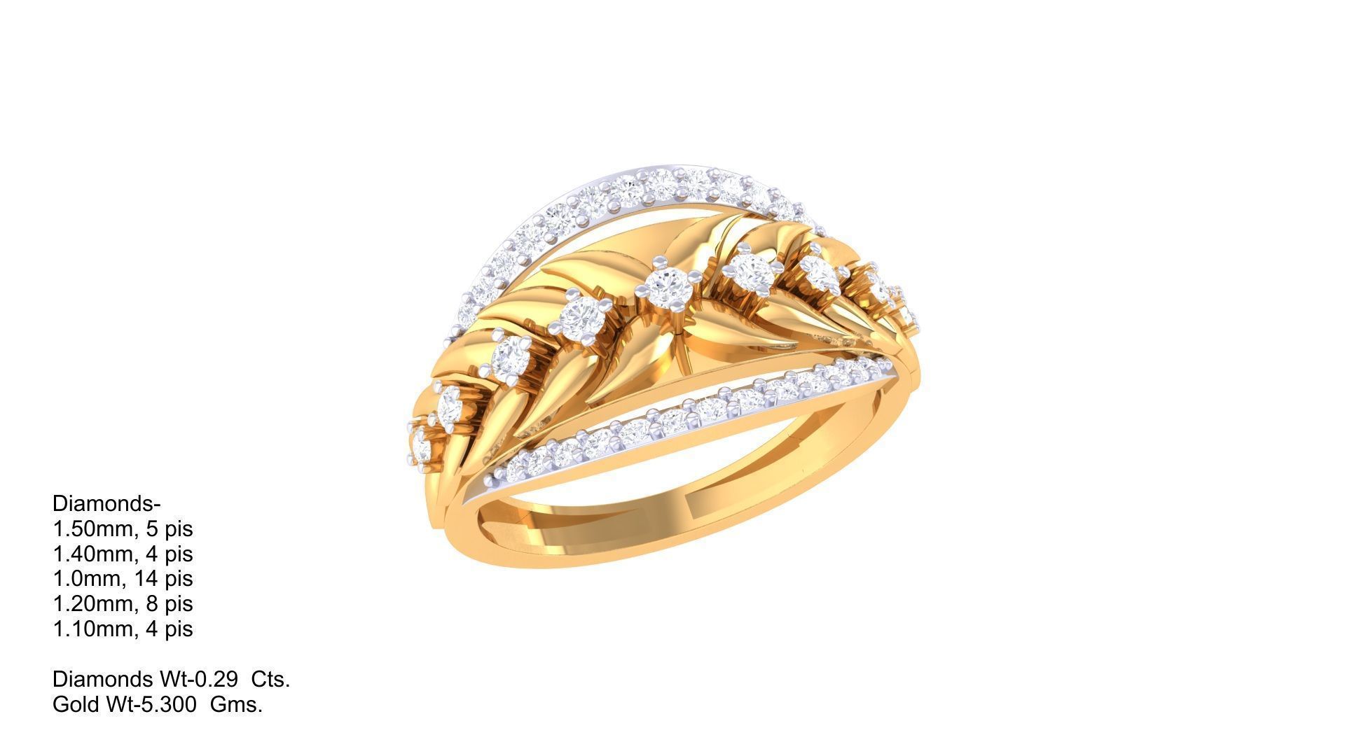 Diamond Ring - 57 3D print model_1